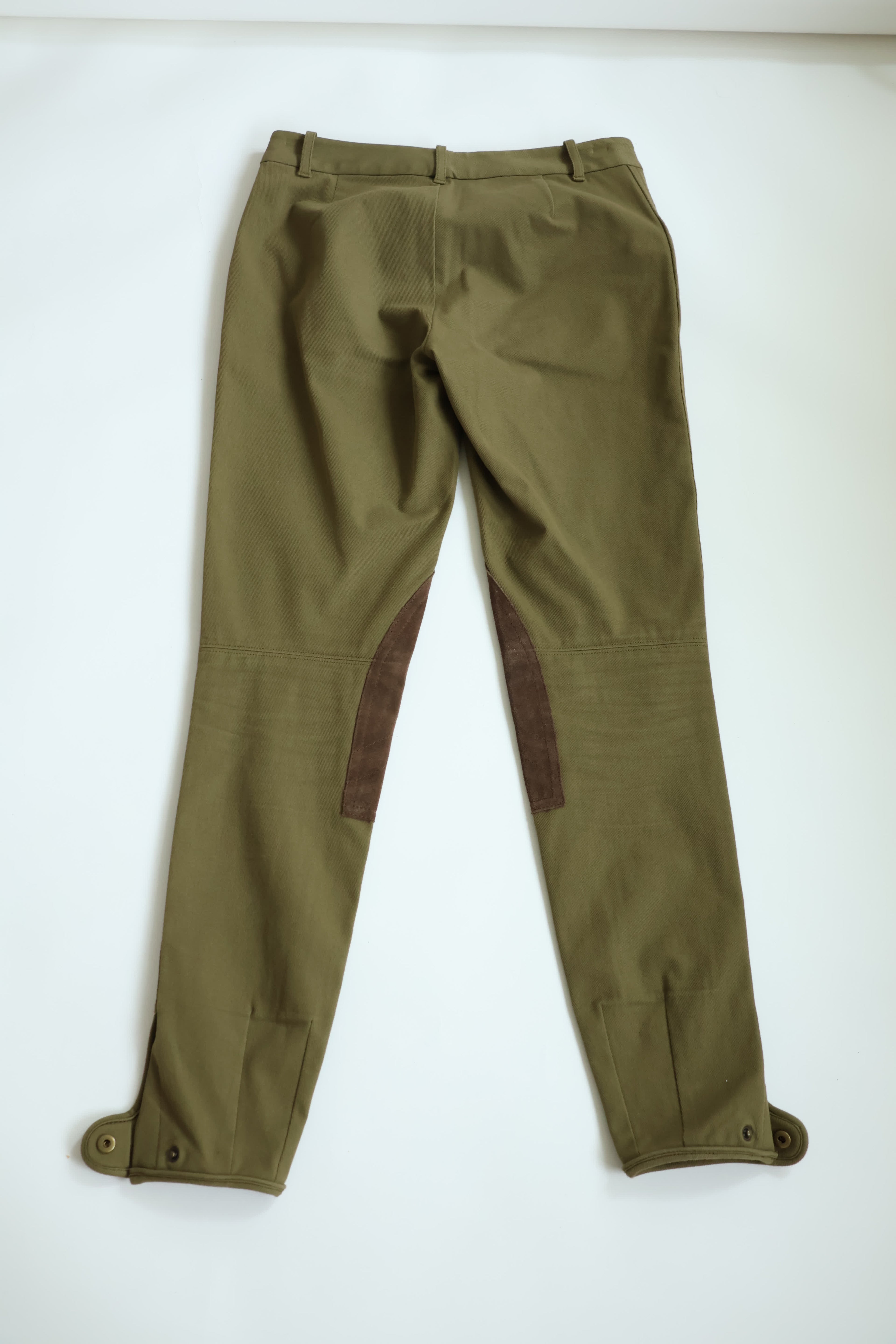 Ralph Lauren Olive Green Suede Casual Trousers