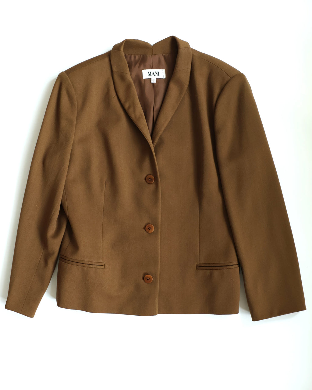 MANI Coffee Wool Blazer