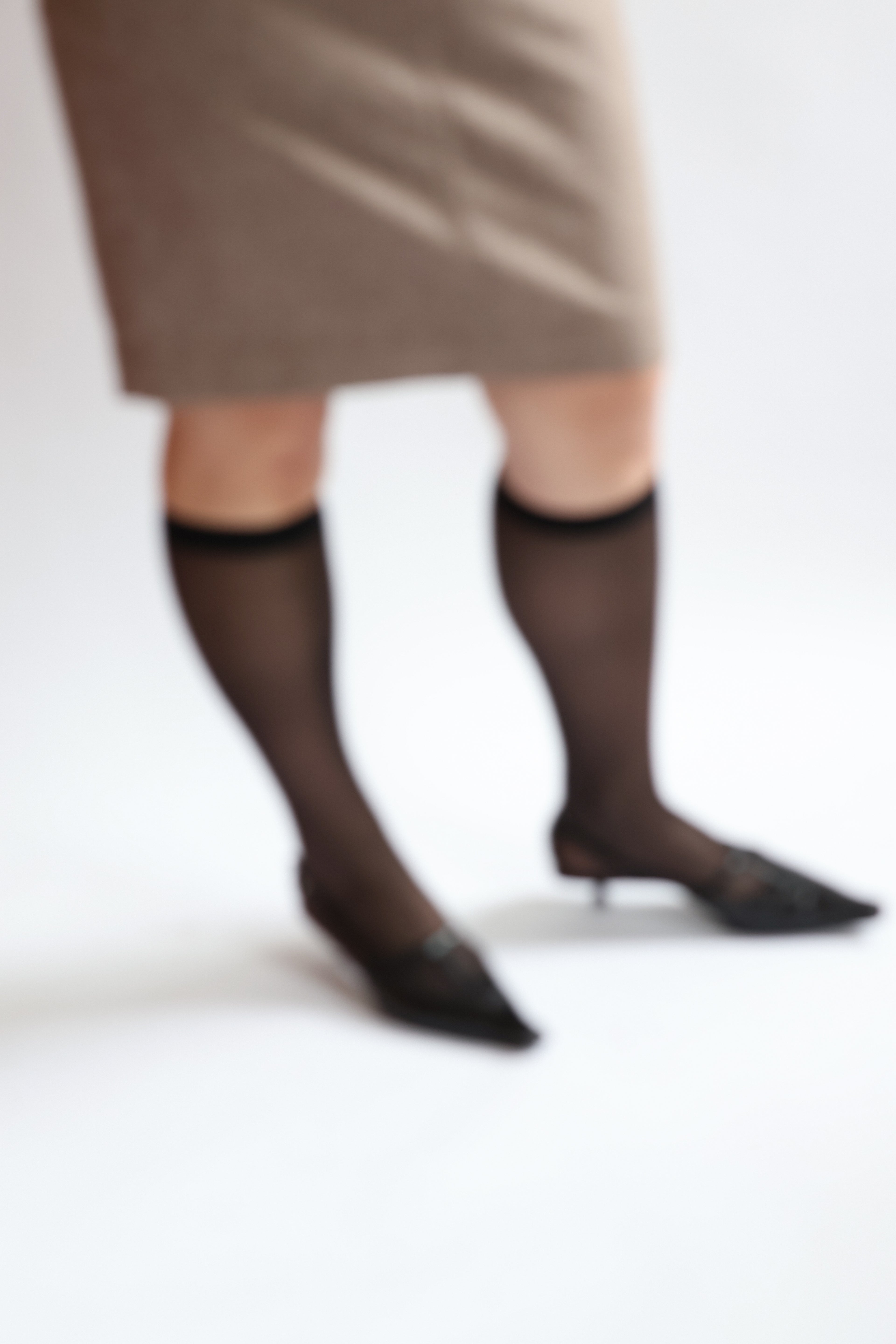 Brown Button-Front Belted Skirt