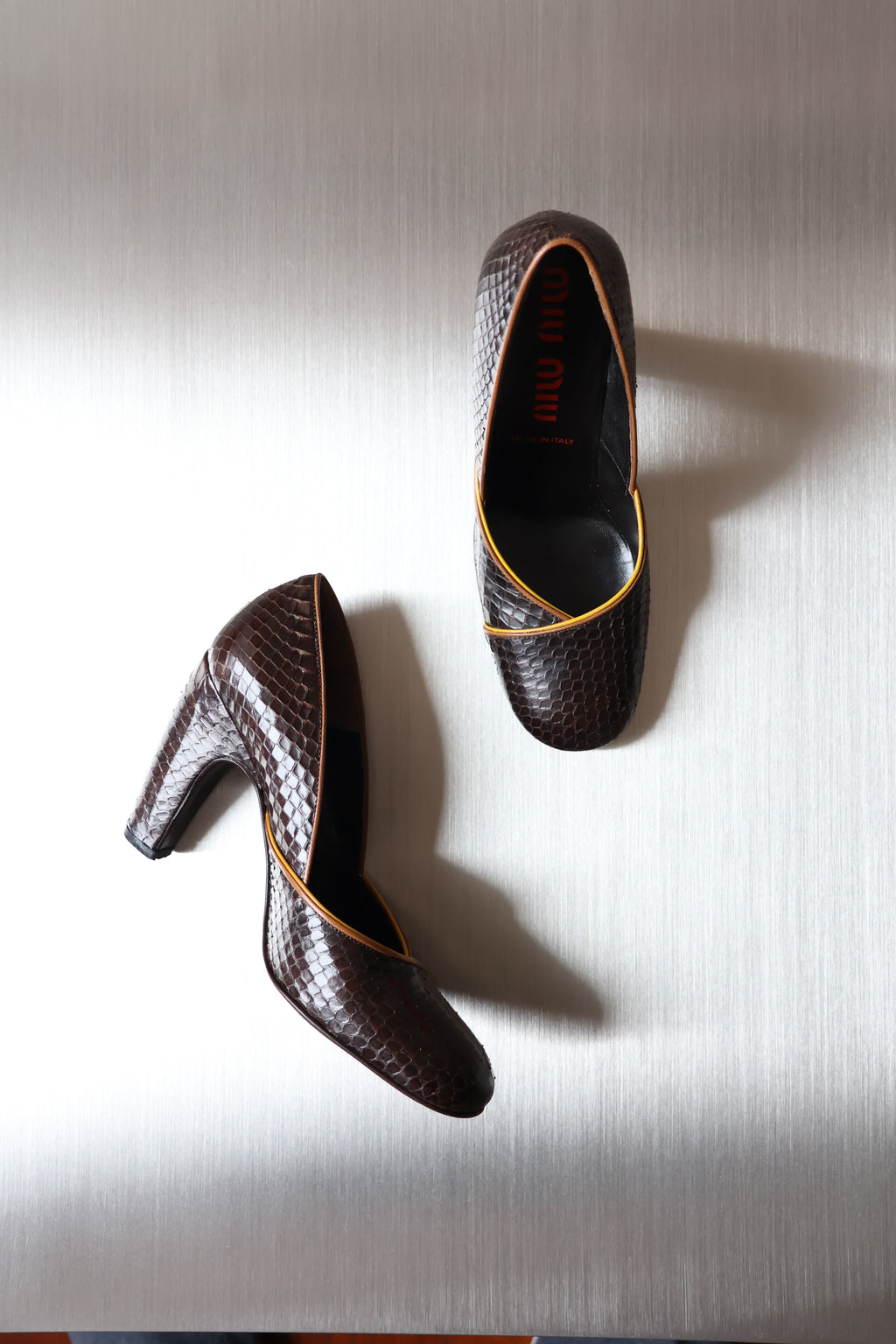 Miu Miu 2000s Collection - Leather Round Head Heel
