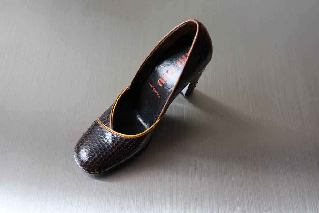Miu Miu 2000s Collection - Leather Round Head Heel