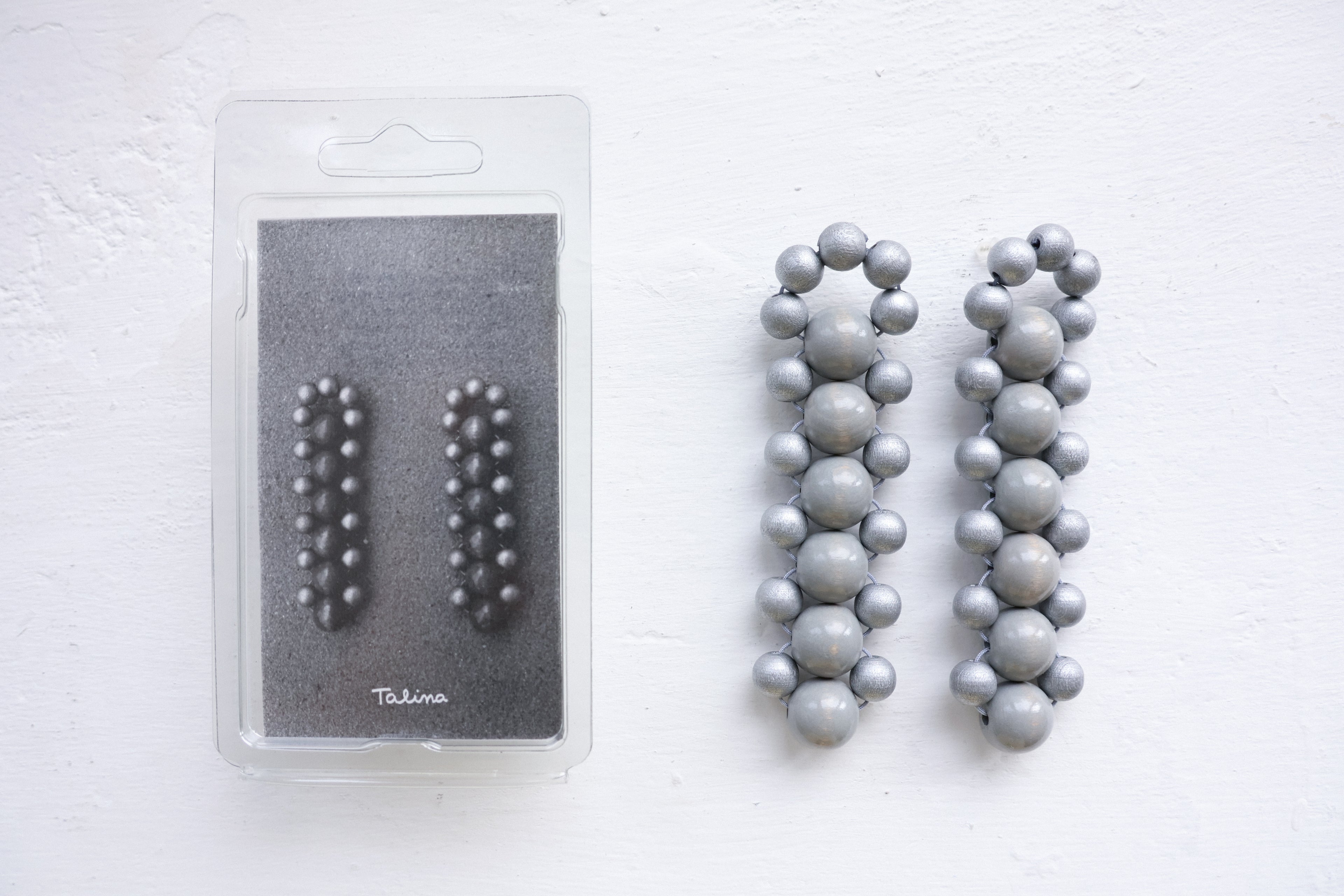 Talina Silver Long Earrings