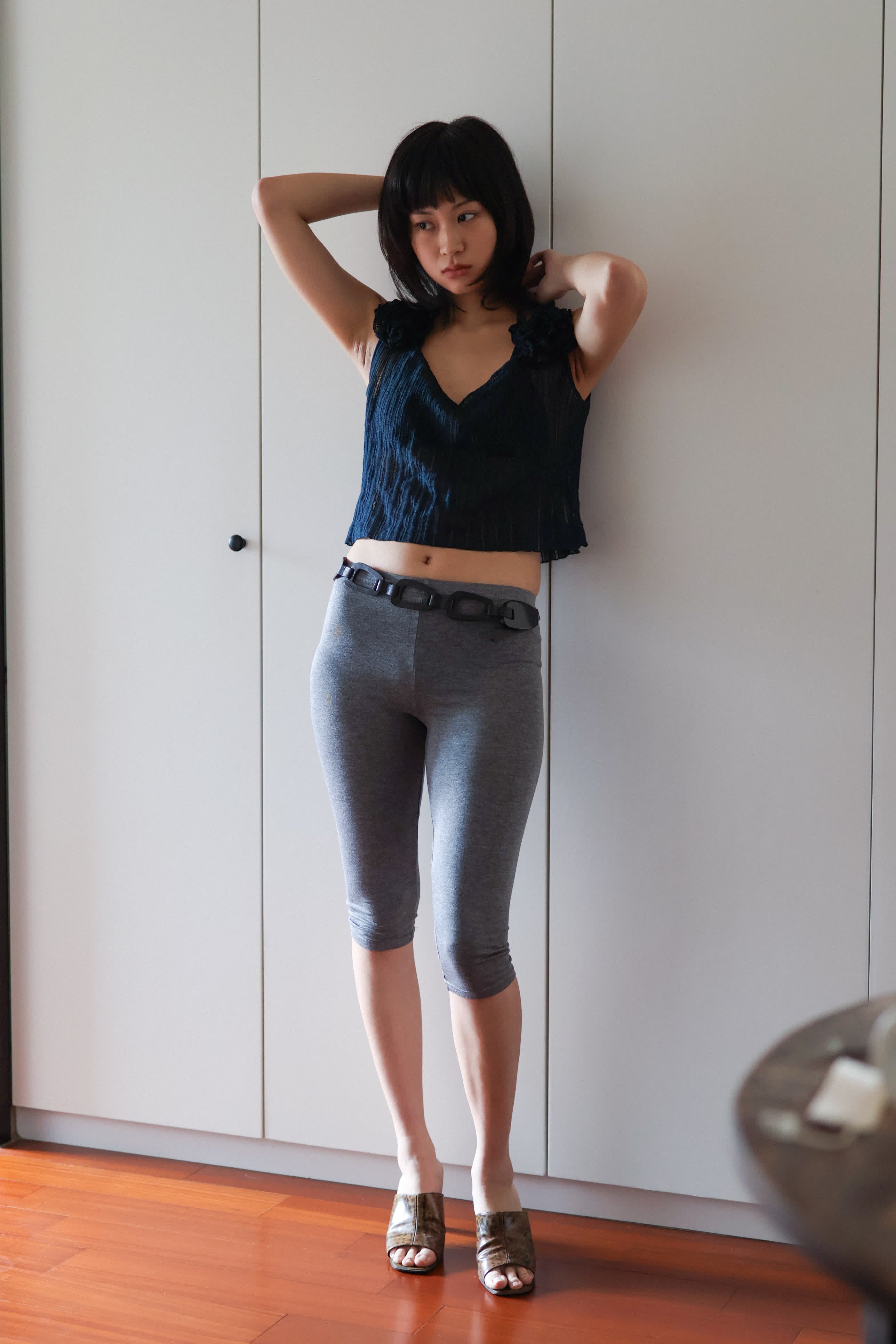 Leather Belt with Round Ring Buckle