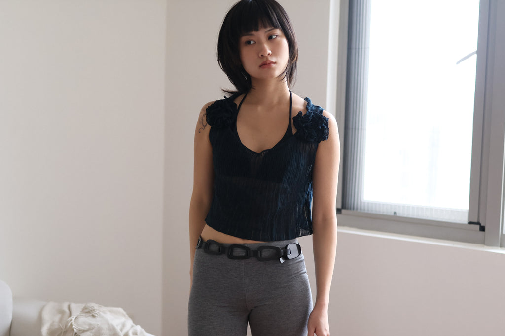 Leather Belt with Round Ring Buckle