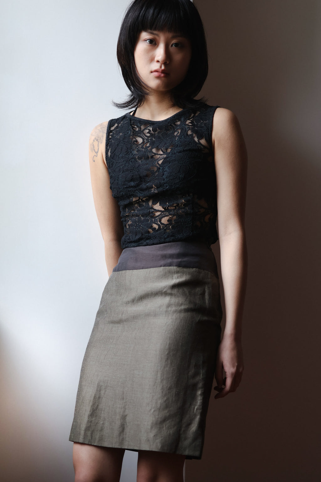 Dolce & Gabbana Black Sheer Lace Sleeveless Top