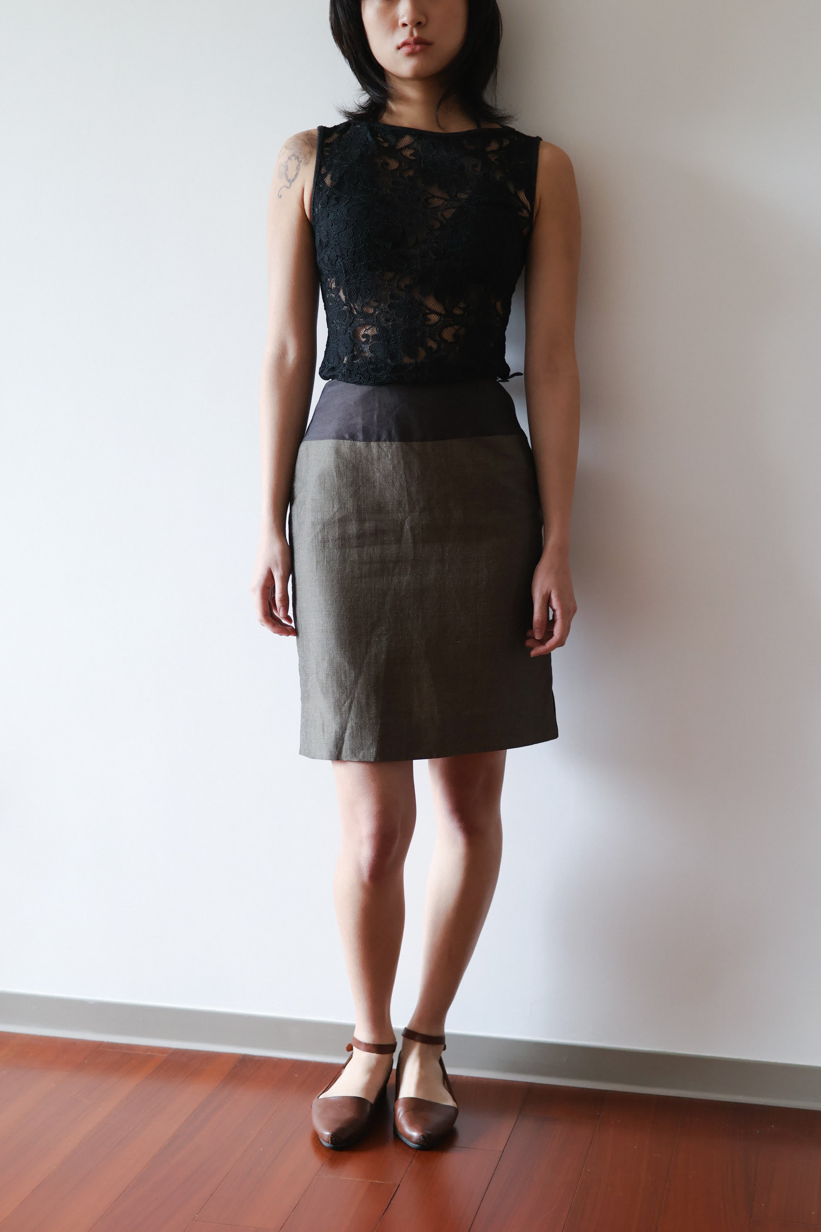 Leather Belt with Round Ring Buckle
