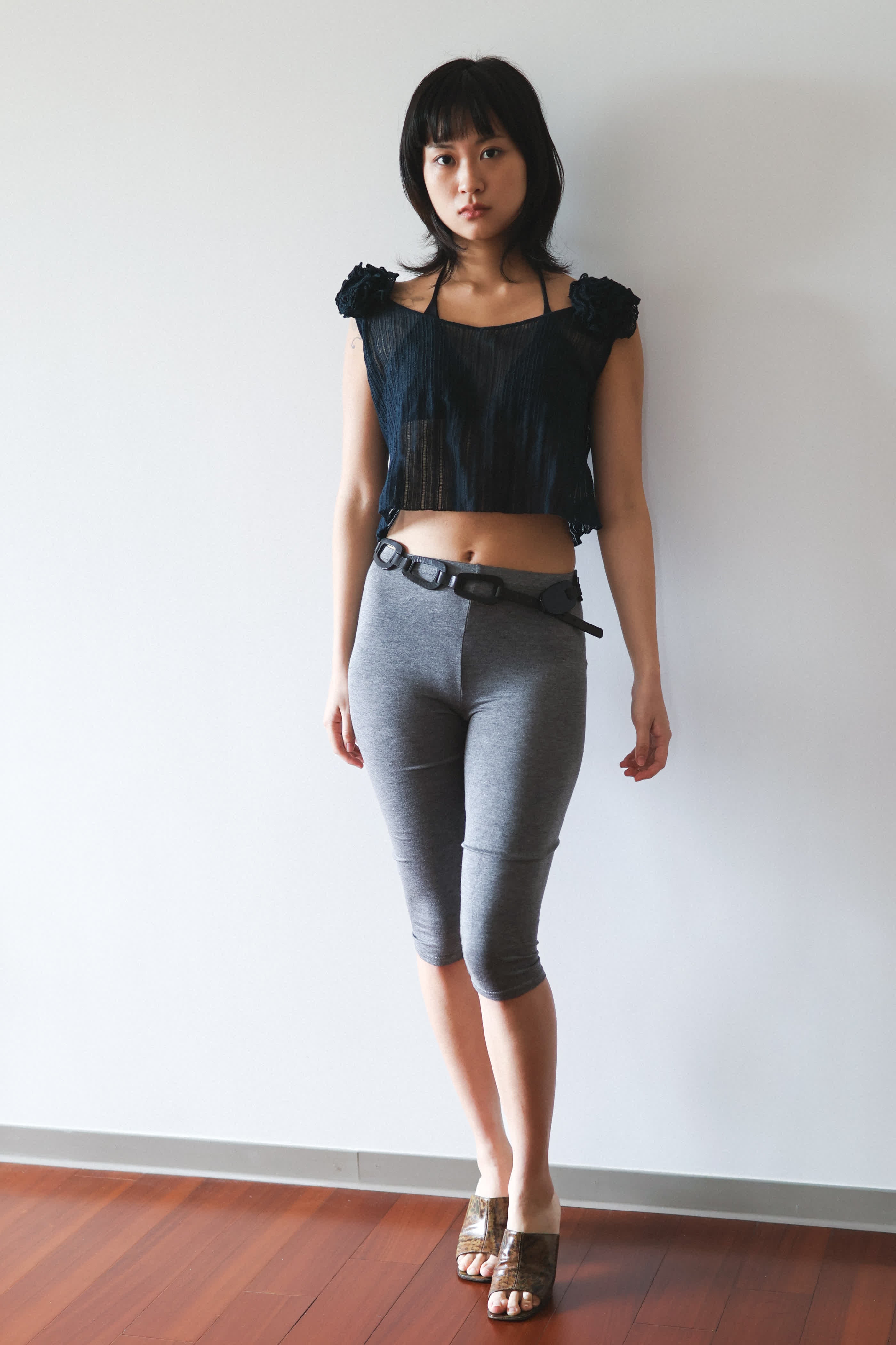 Leather Belt with Round Ring Buckle