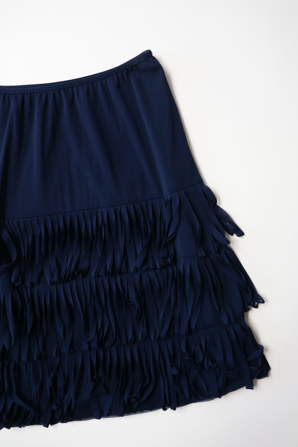 VivienneTam Blue Fringed Skirt