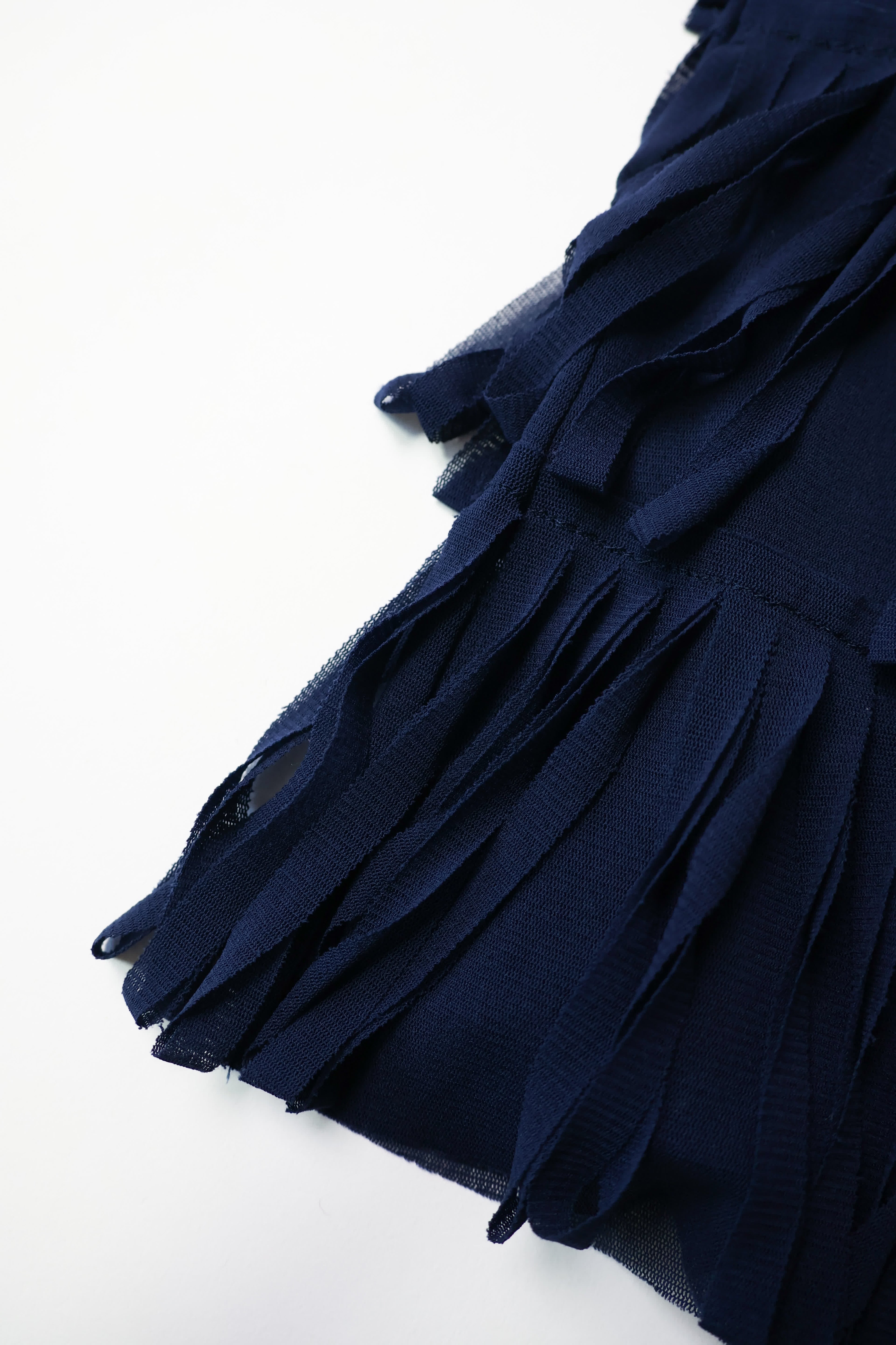 VivienneTam Blue Fringed Skirt