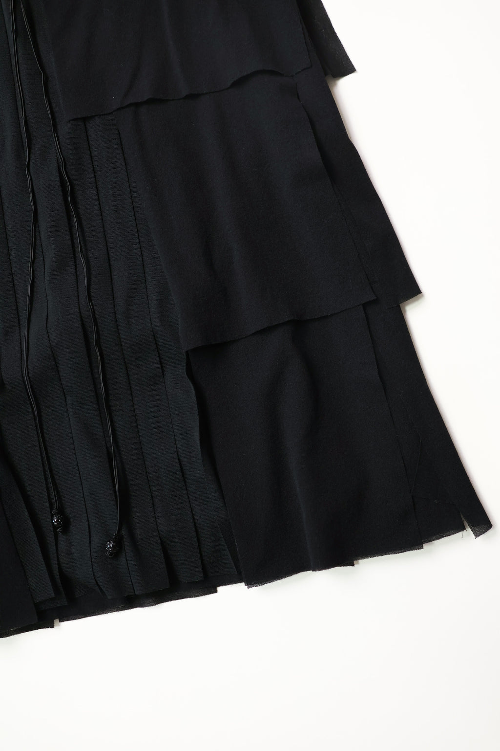 Vivienne Tam Chinese Black Fringed Skirt