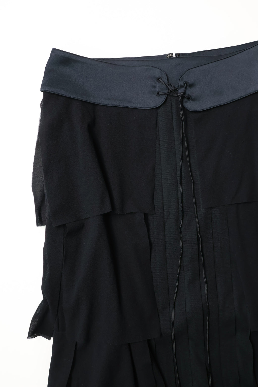 Vivienne Tam Chinese Black Fringed Skirt
