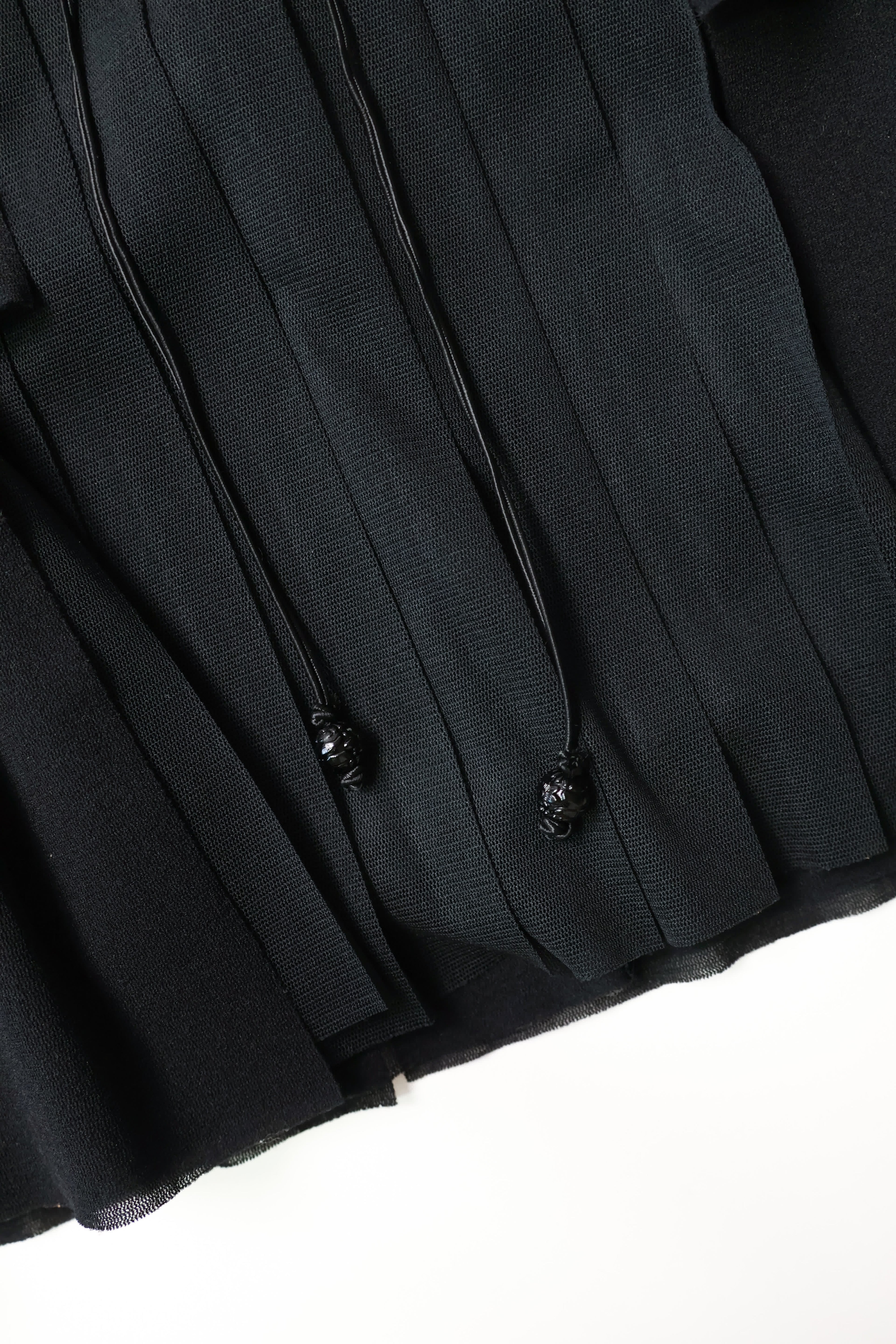 Vivienne Tam Chinese Black Fringed Skirt