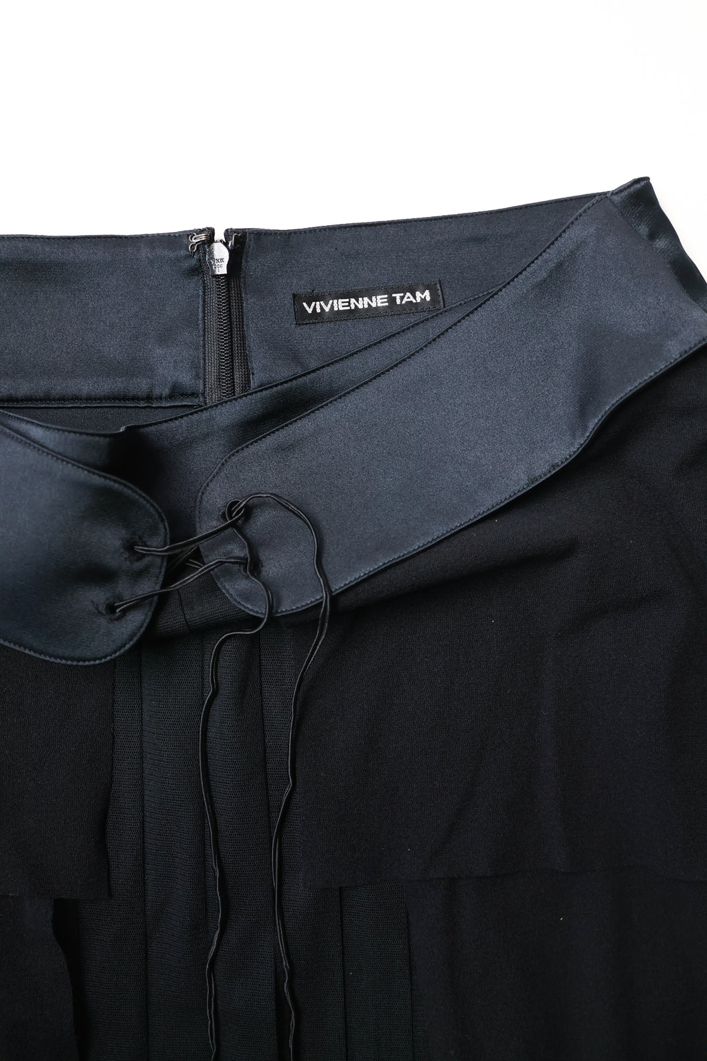 Vivienne Tam Chinese Black Fringed Skirt