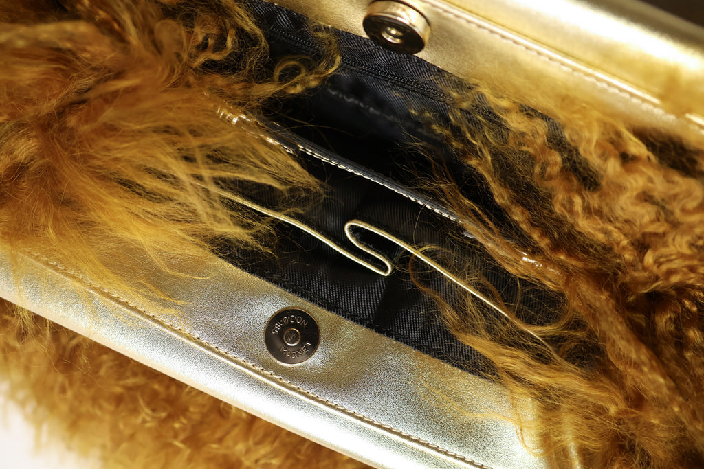 Vivienne Tam Faux-Fur Handle Handbag