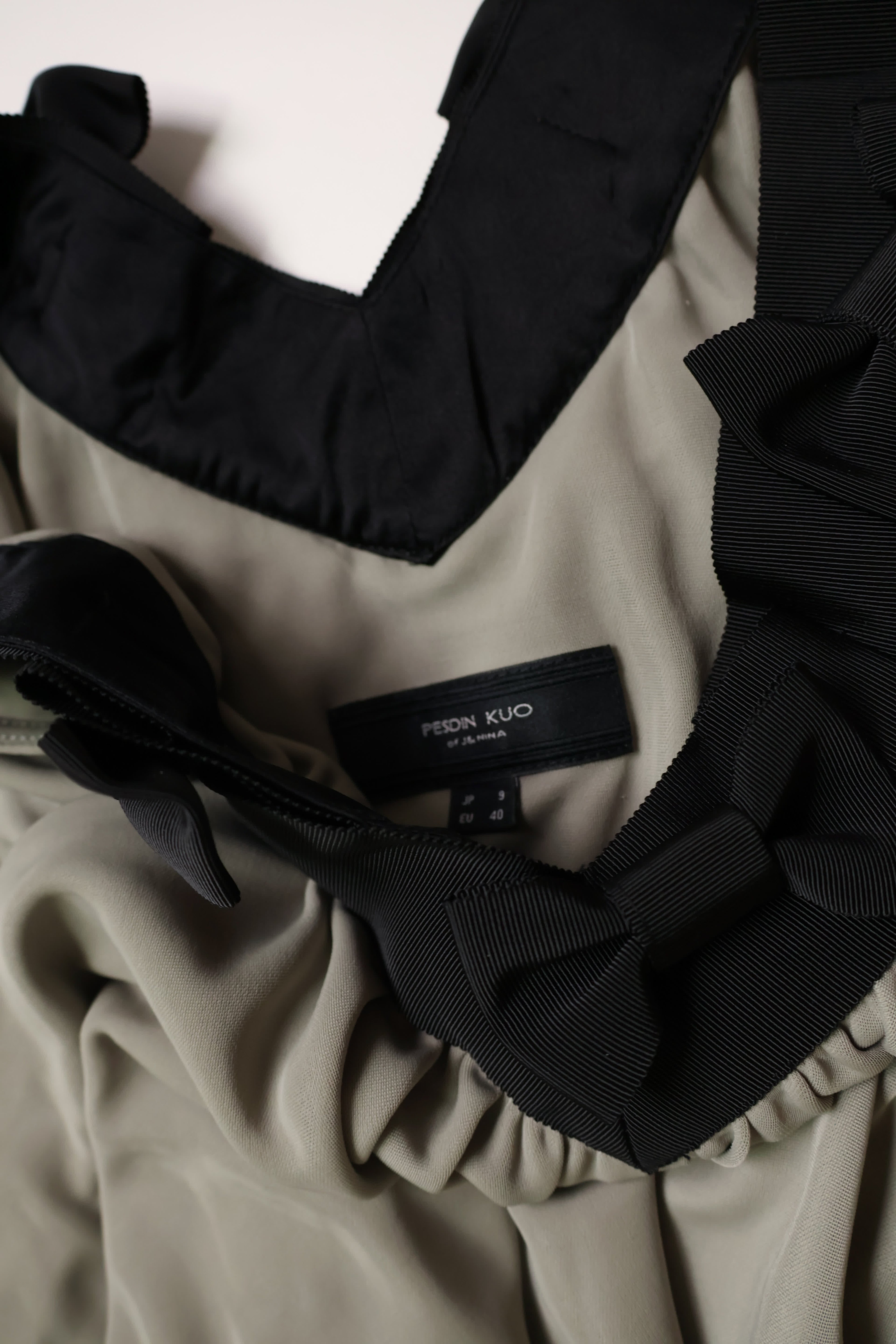 PESDIN KUO Bow-Detailed Draped Dress