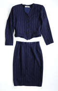 Classic Navy Pinstripe Wool Suit