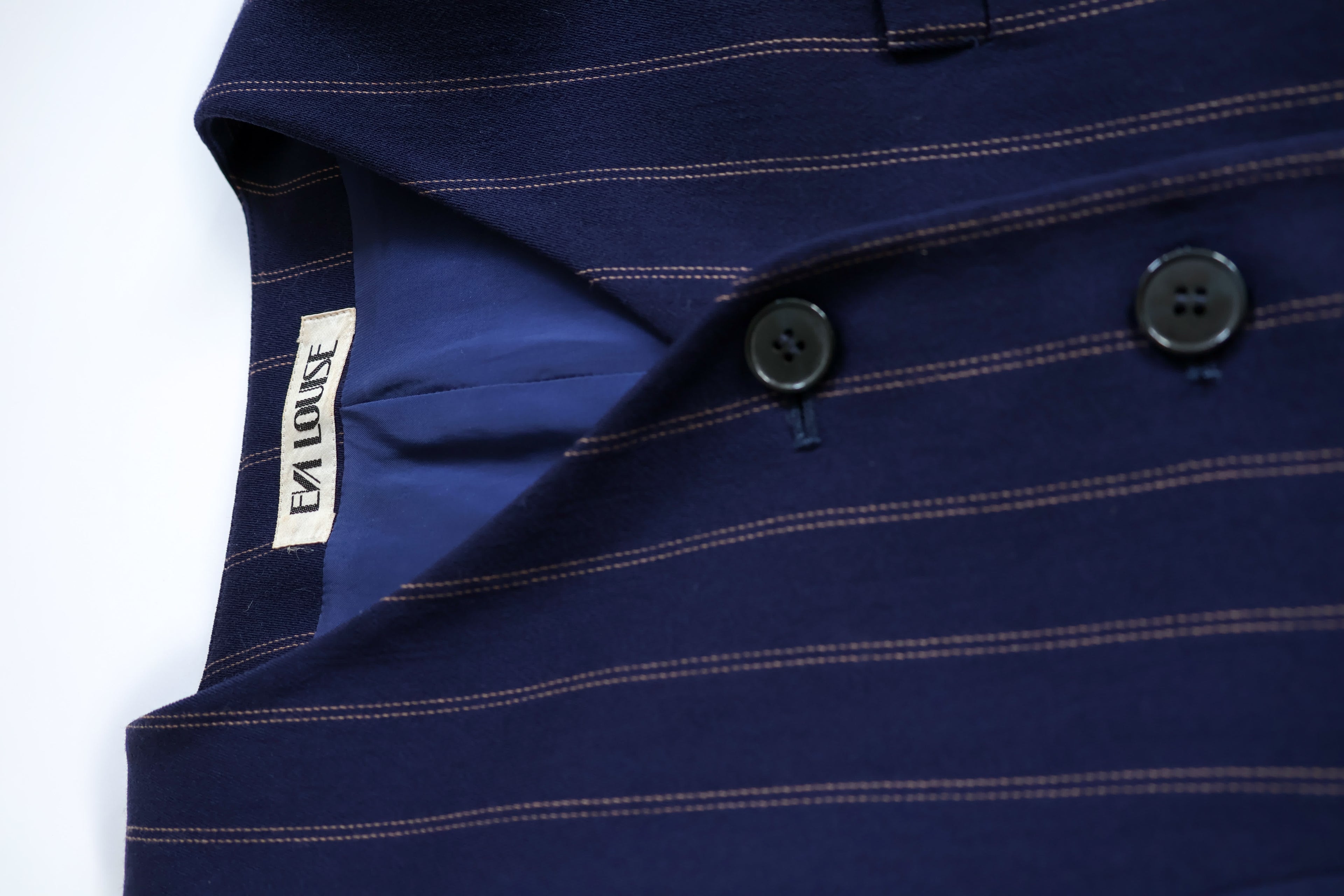 Classic Navy Pinstripe Wool Suit