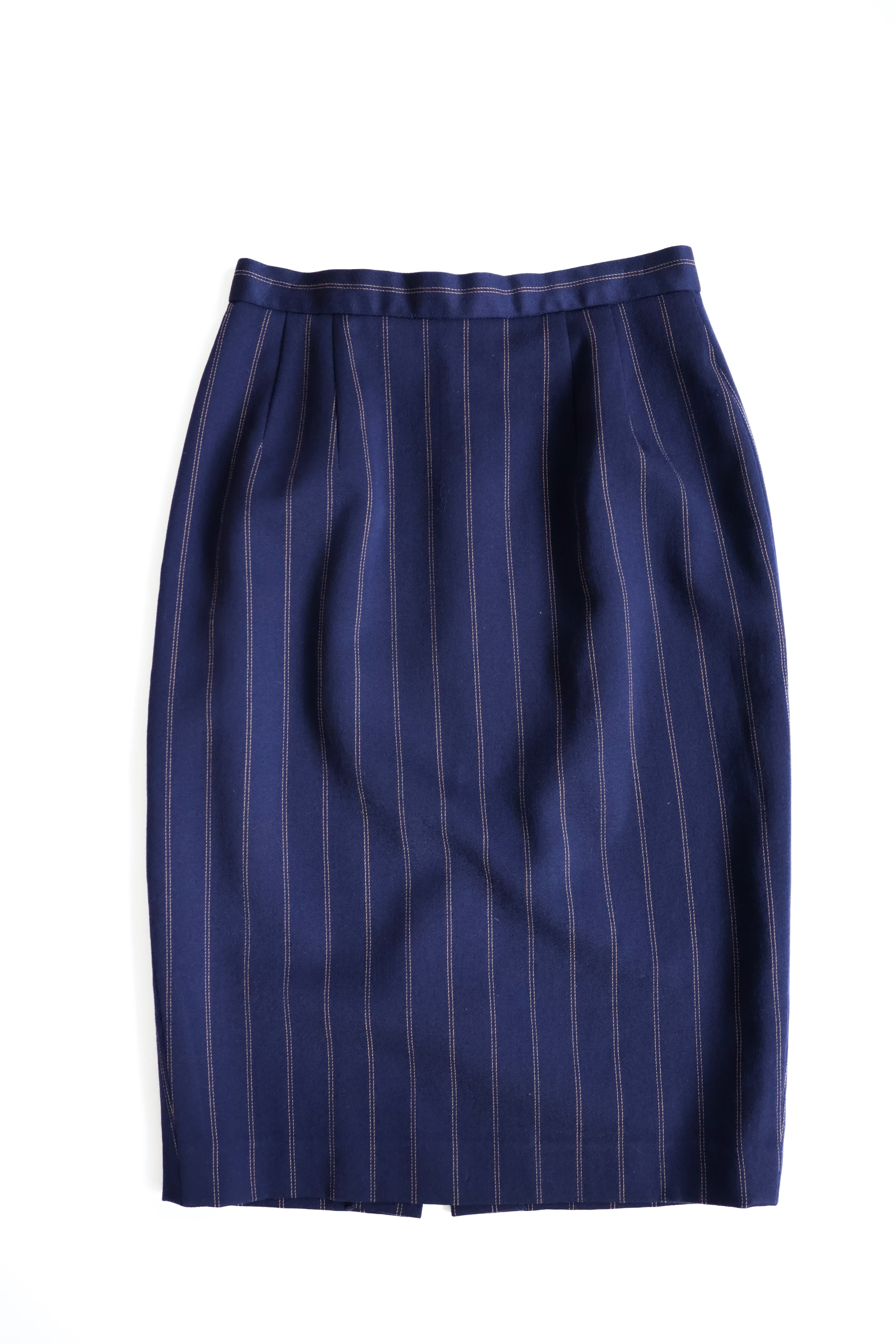 Classic Navy Pinstripe Wool Suit