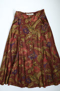 MAX＆Co Floral and Bird Print Button-Down Skirt