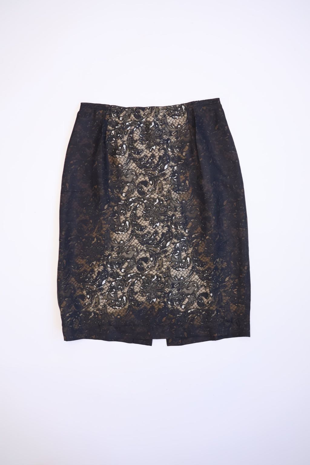 Prada 2008 FW Runway Silk Print Skirt