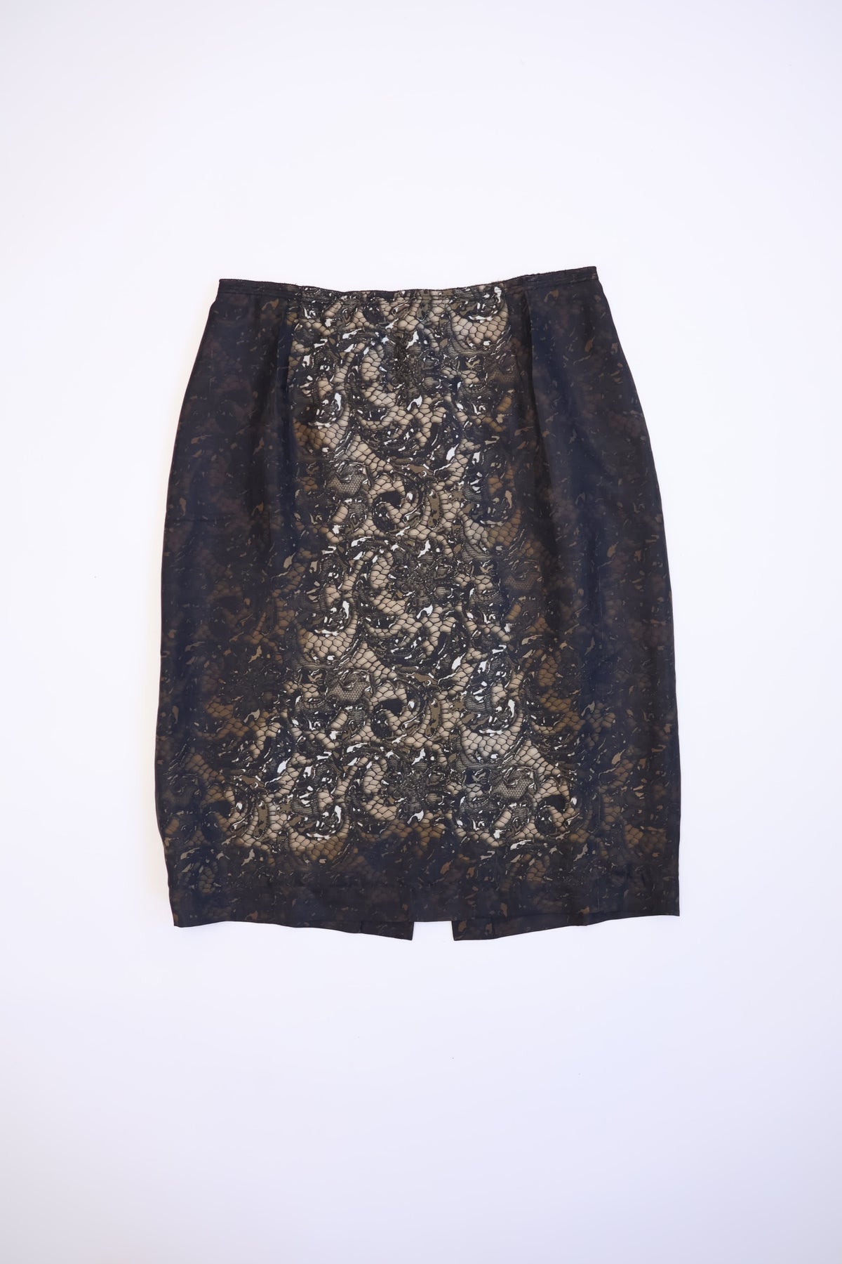 Prada 2008 FW Runway Silk Print Skirt