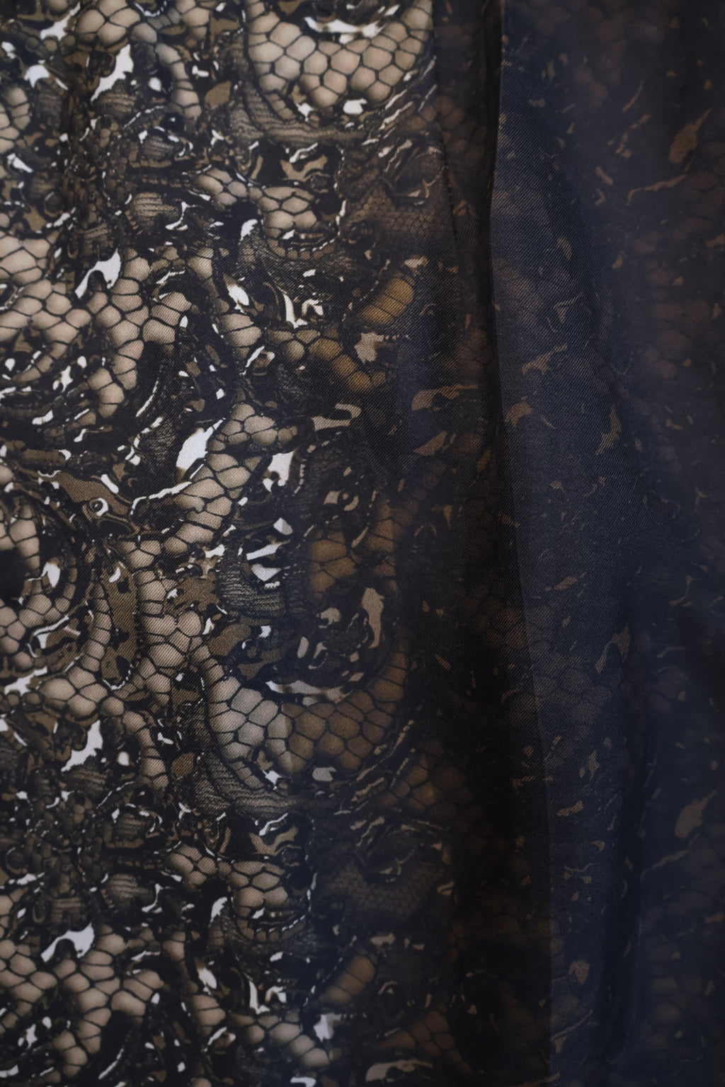 Prada 2008 FW Runway Silk Print Skirt
