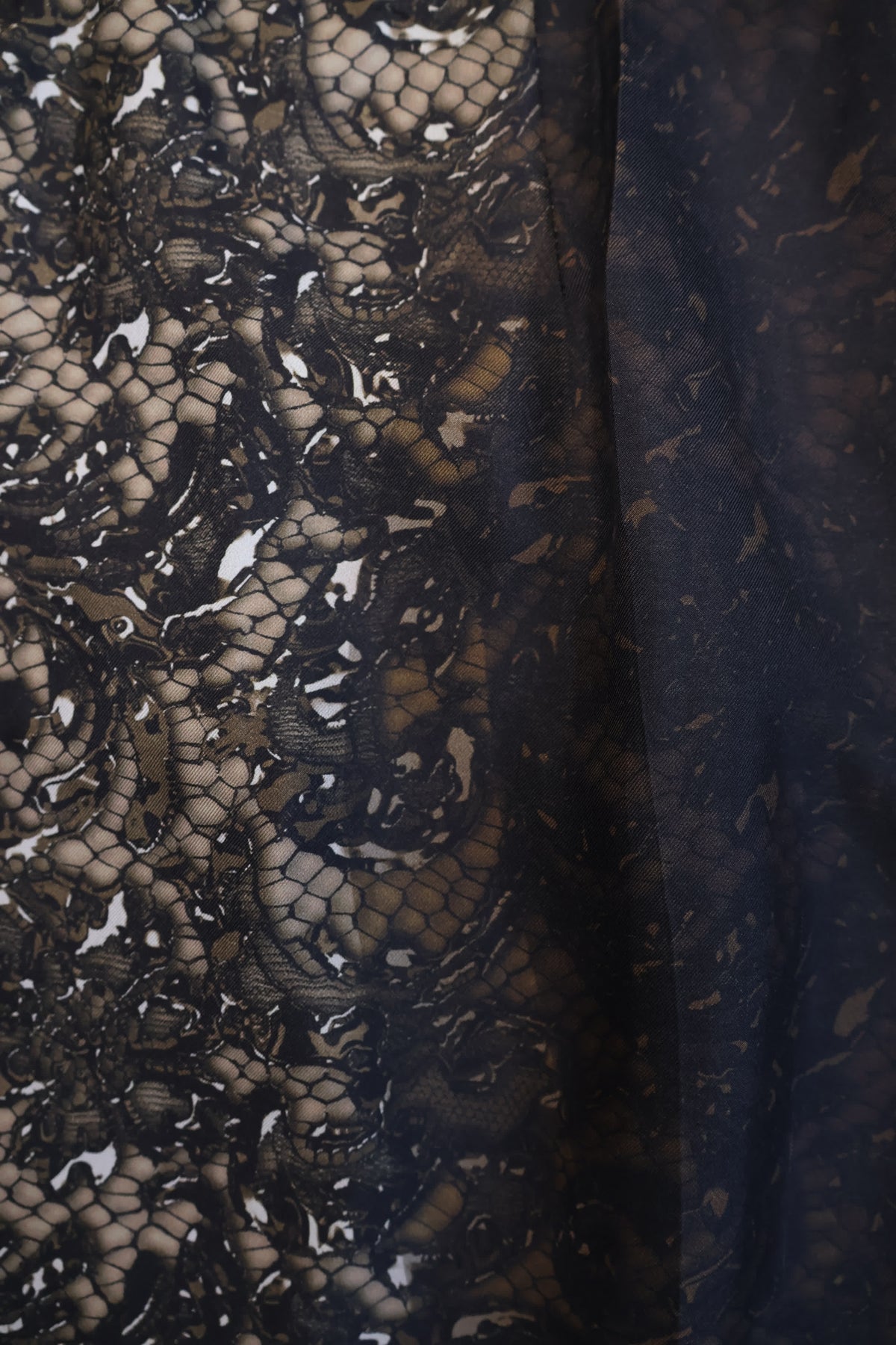 Prada 2008 FW Runway Silk Print Skirt