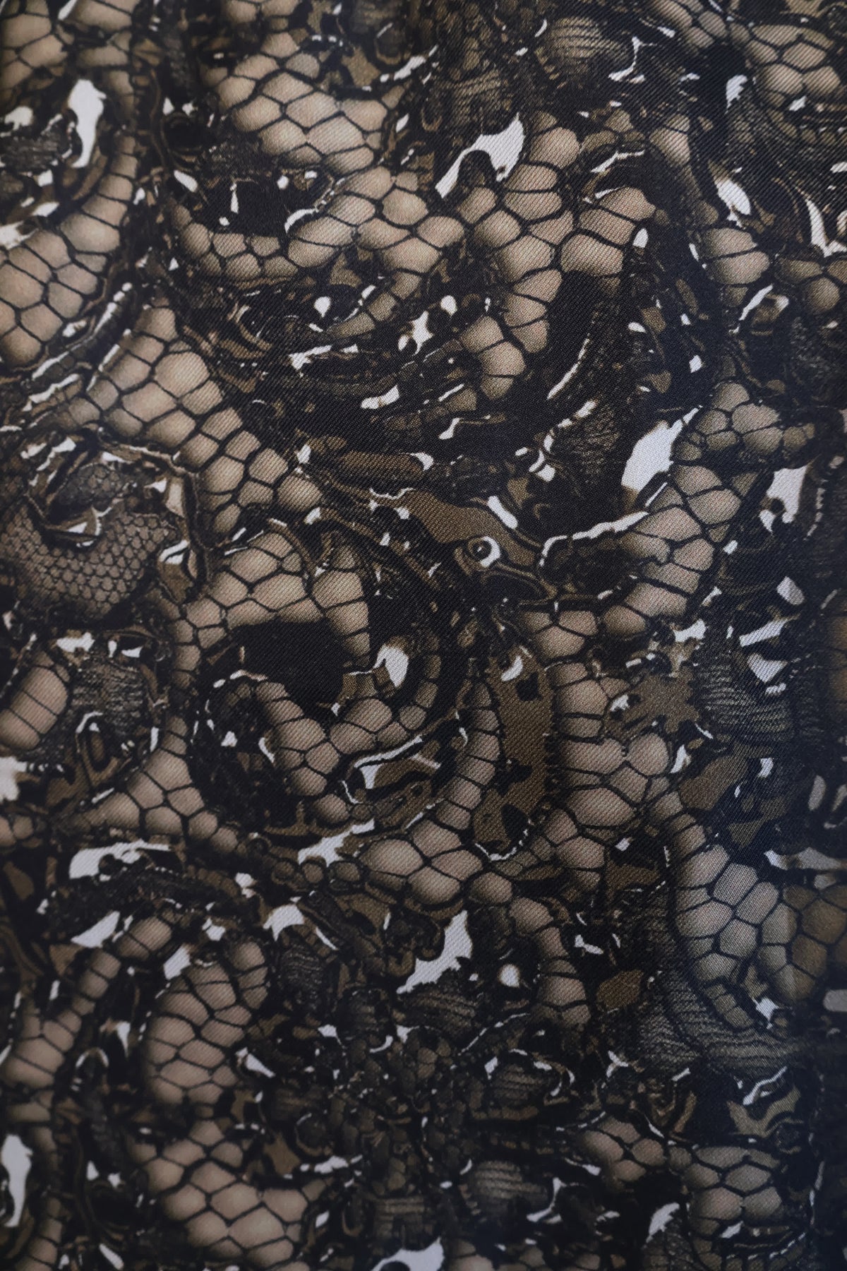 Prada 2008 FW Runway Silk Print Skirt