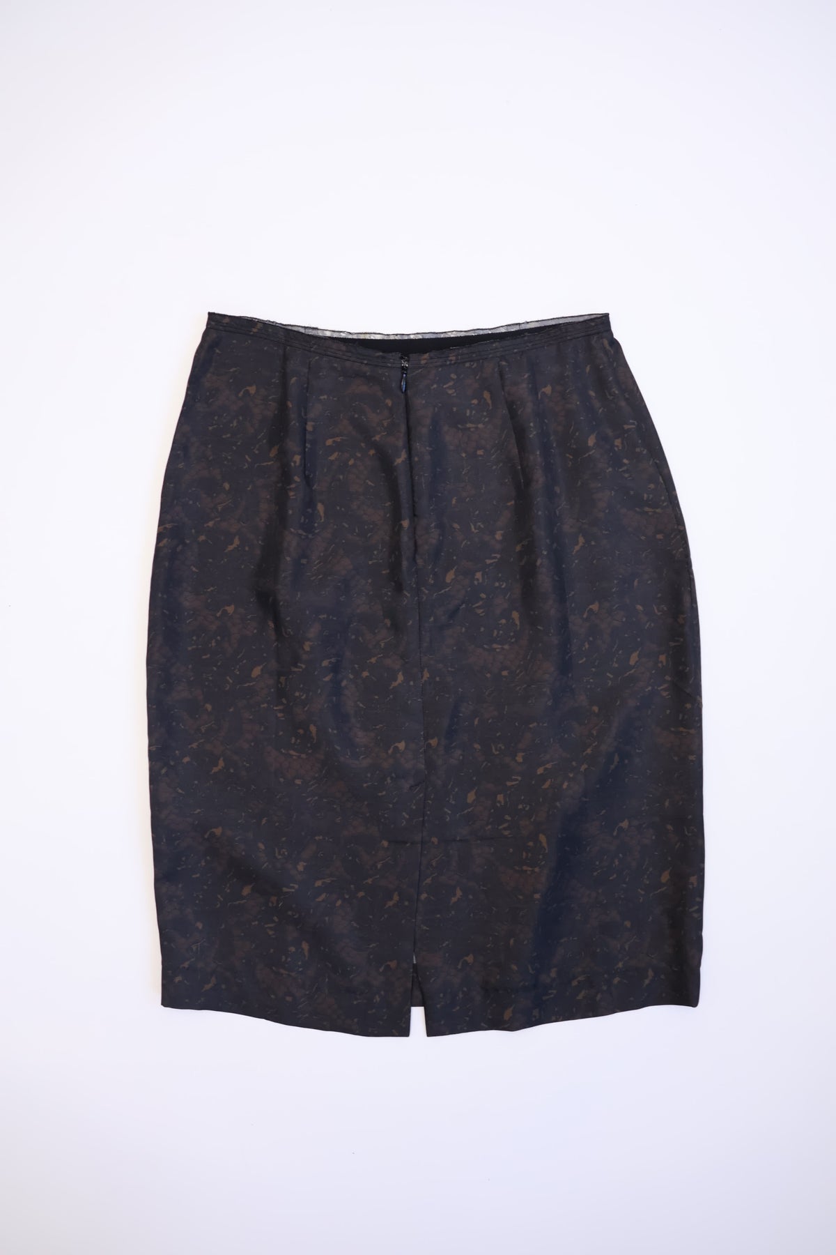 Prada 2008 FW Runway Silk Print Skirt