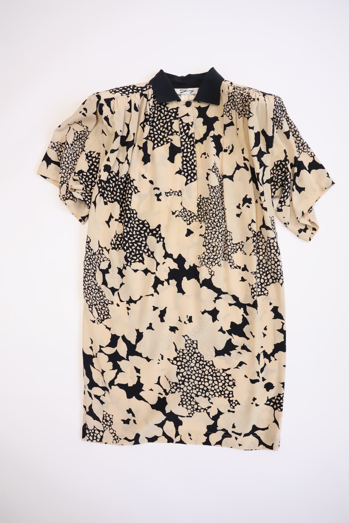 Genny Floral Shoulderpad Dress