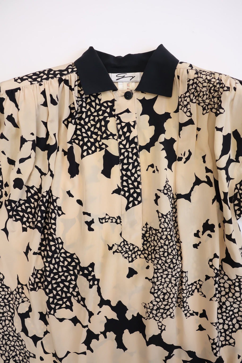 Genny Floral Shoulderpad Dress