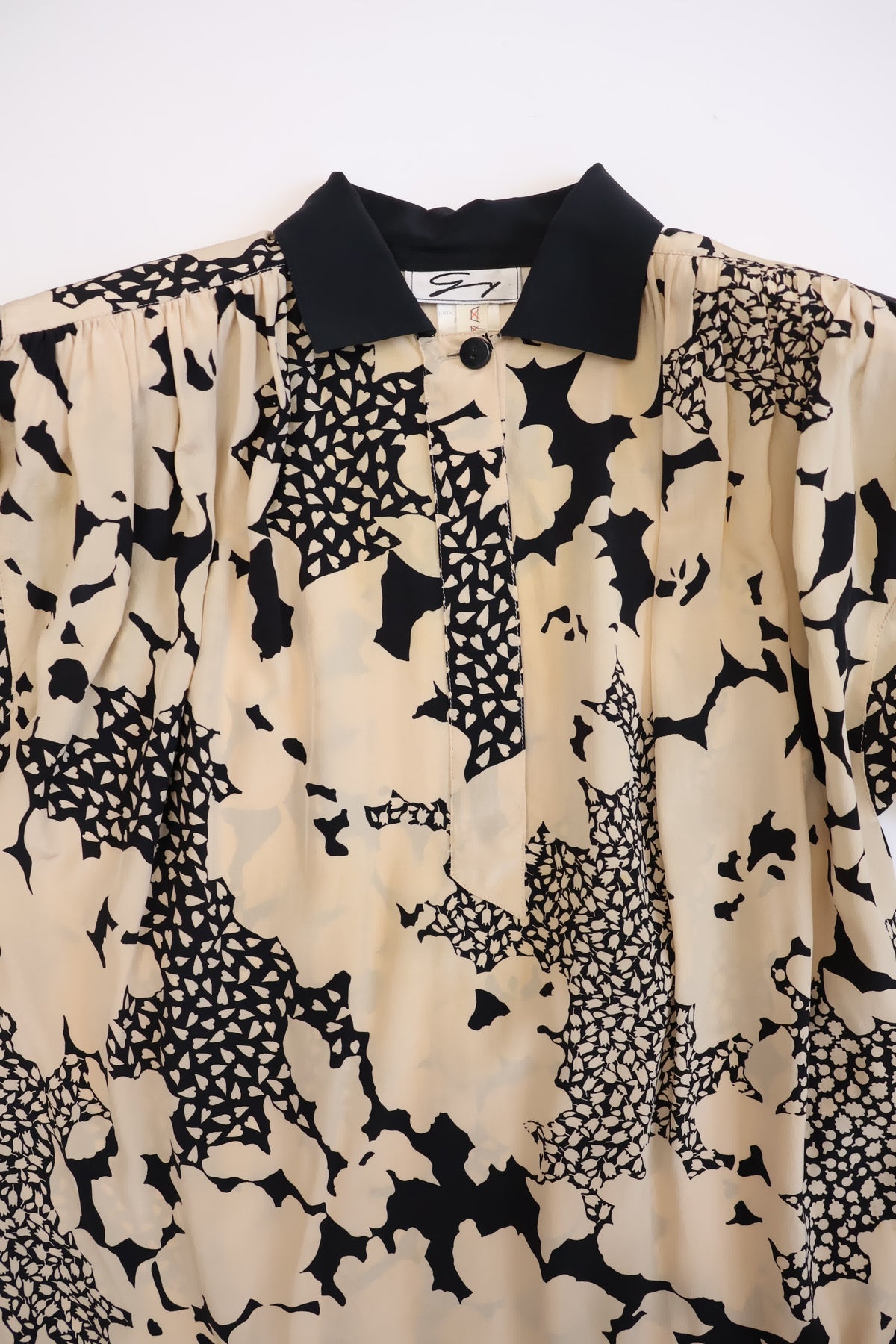 Genny Floral Shoulderpad Dress