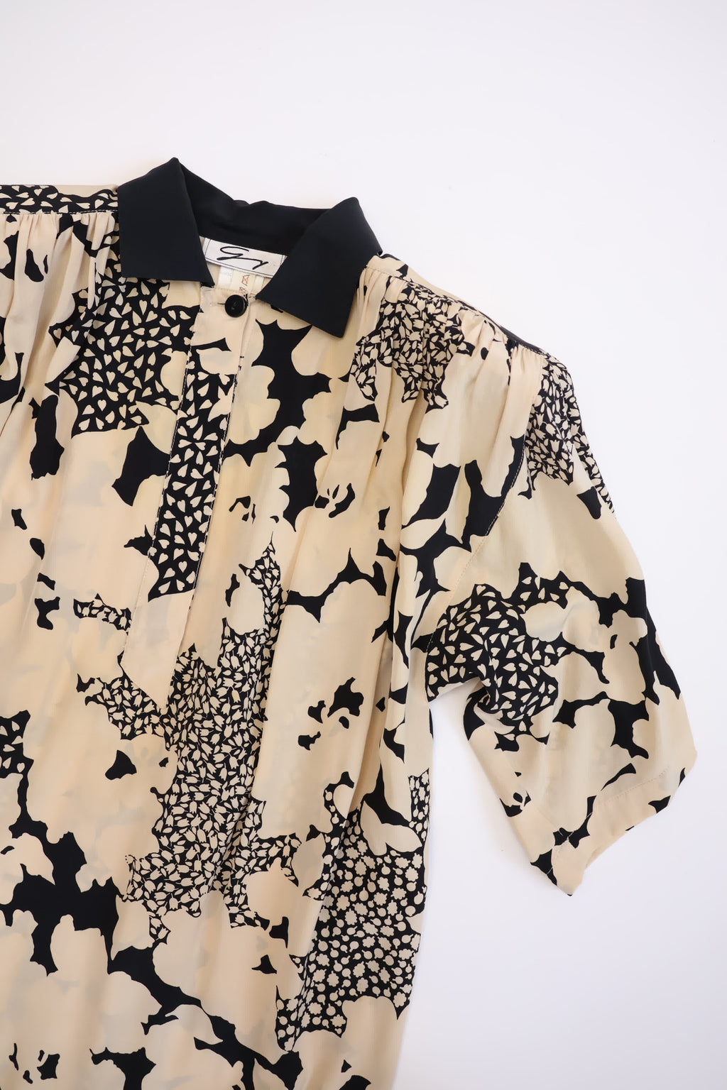 Genny Floral Shoulderpad Dress