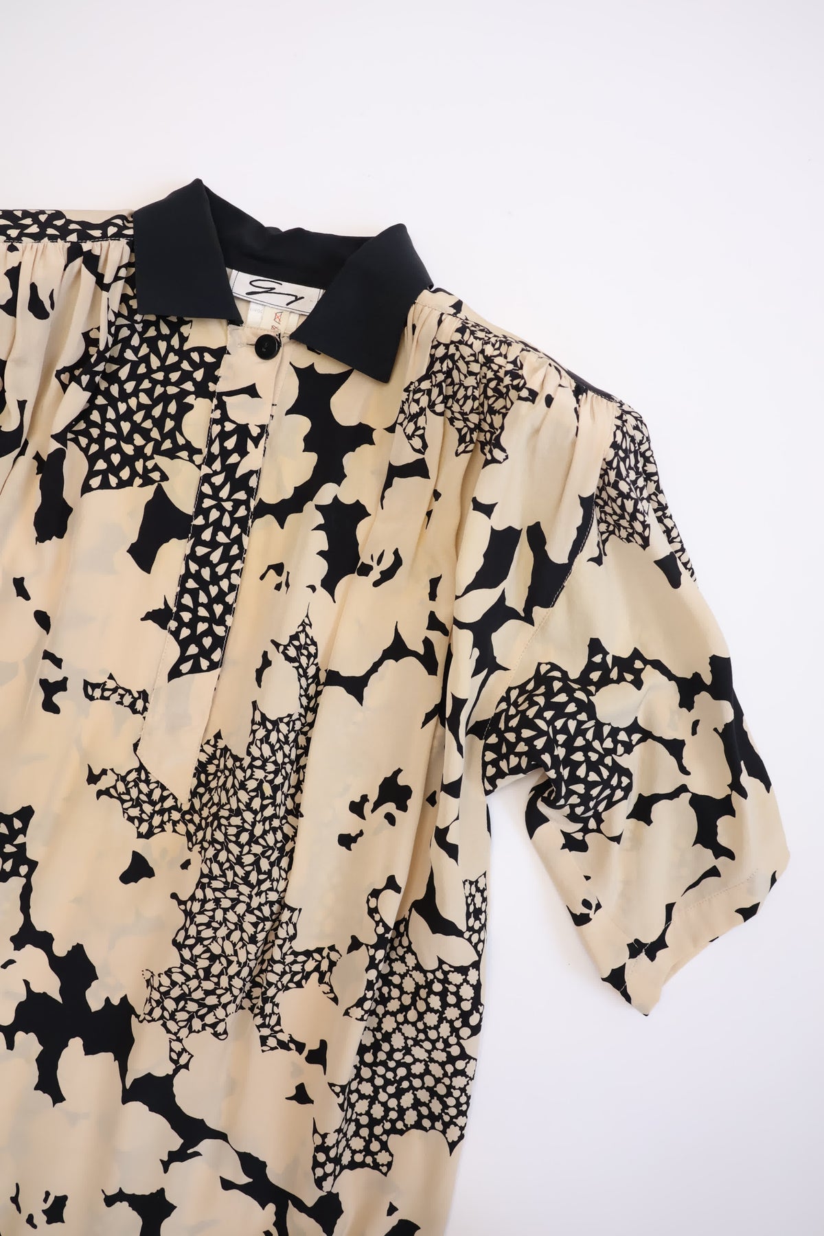 Genny Floral Shoulderpad Dress