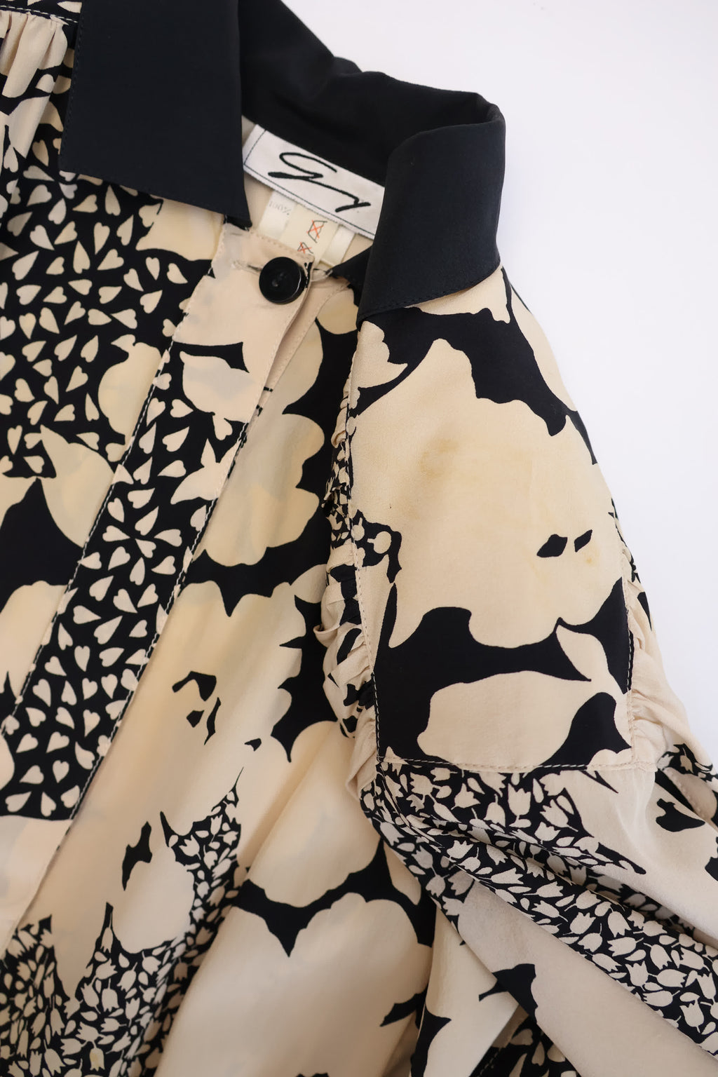 Genny Floral Shoulderpad Dress