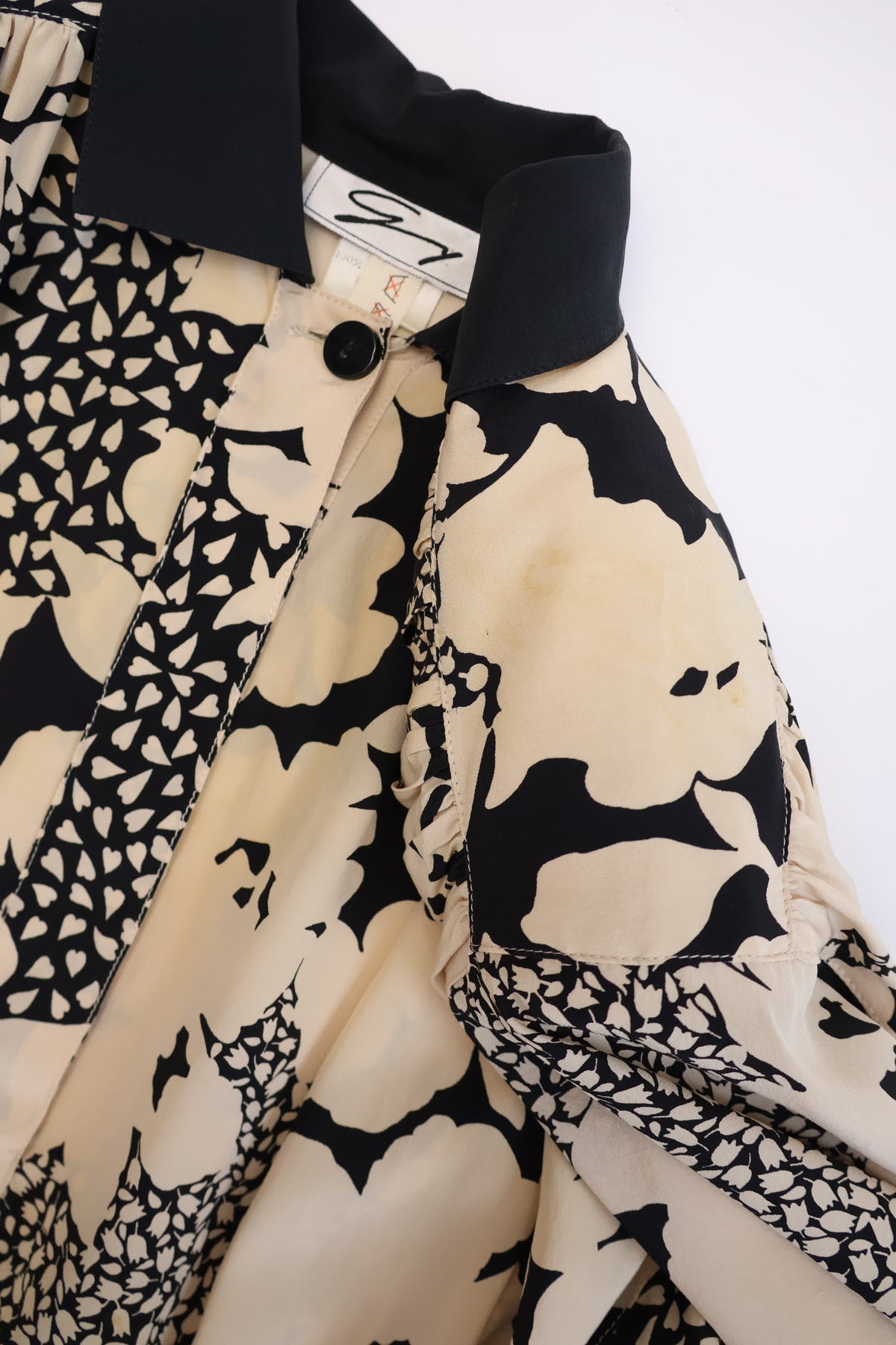 Genny Floral Shoulderpad Dress