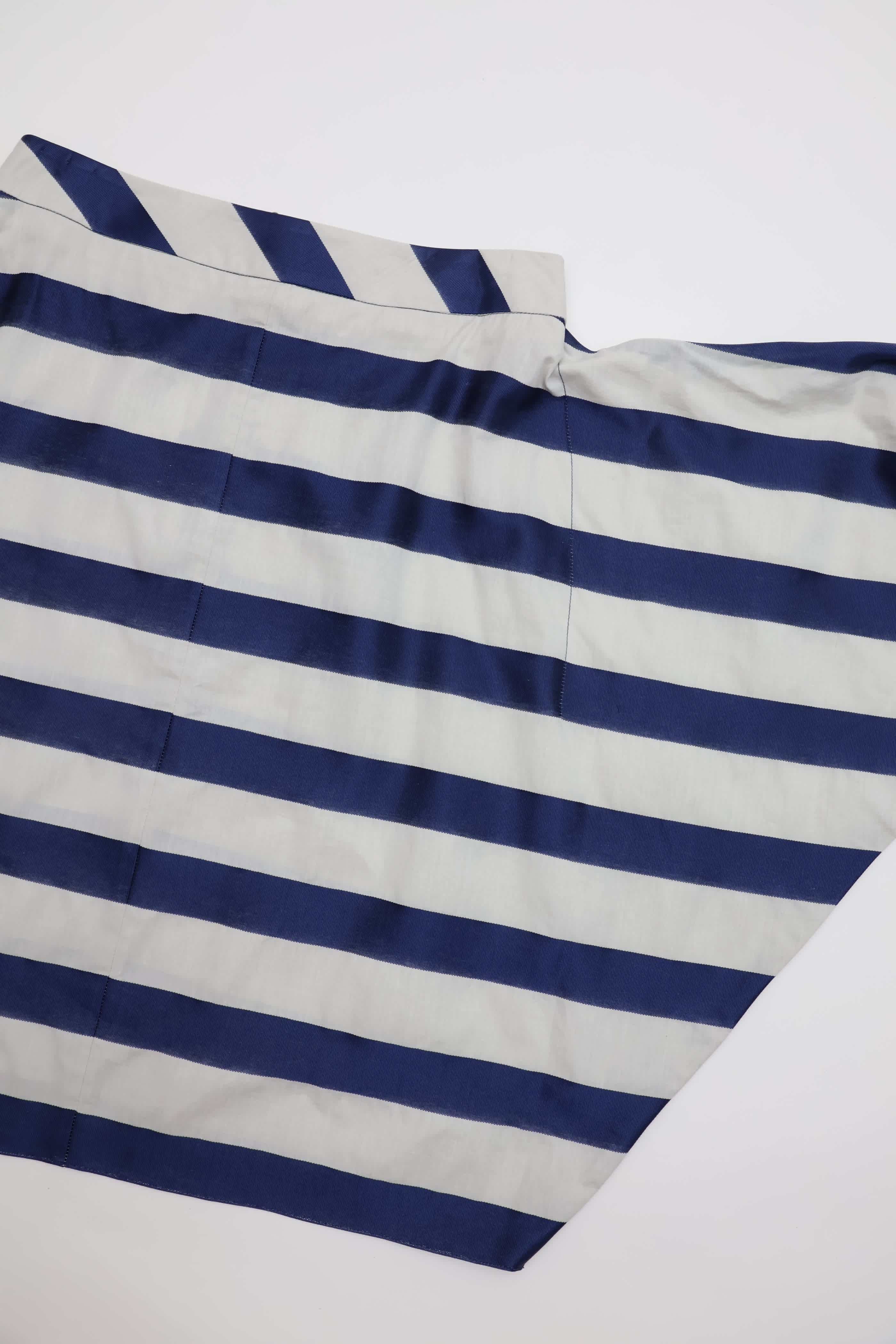 Emporio Armani Blue Striped Tie-Front Skirt