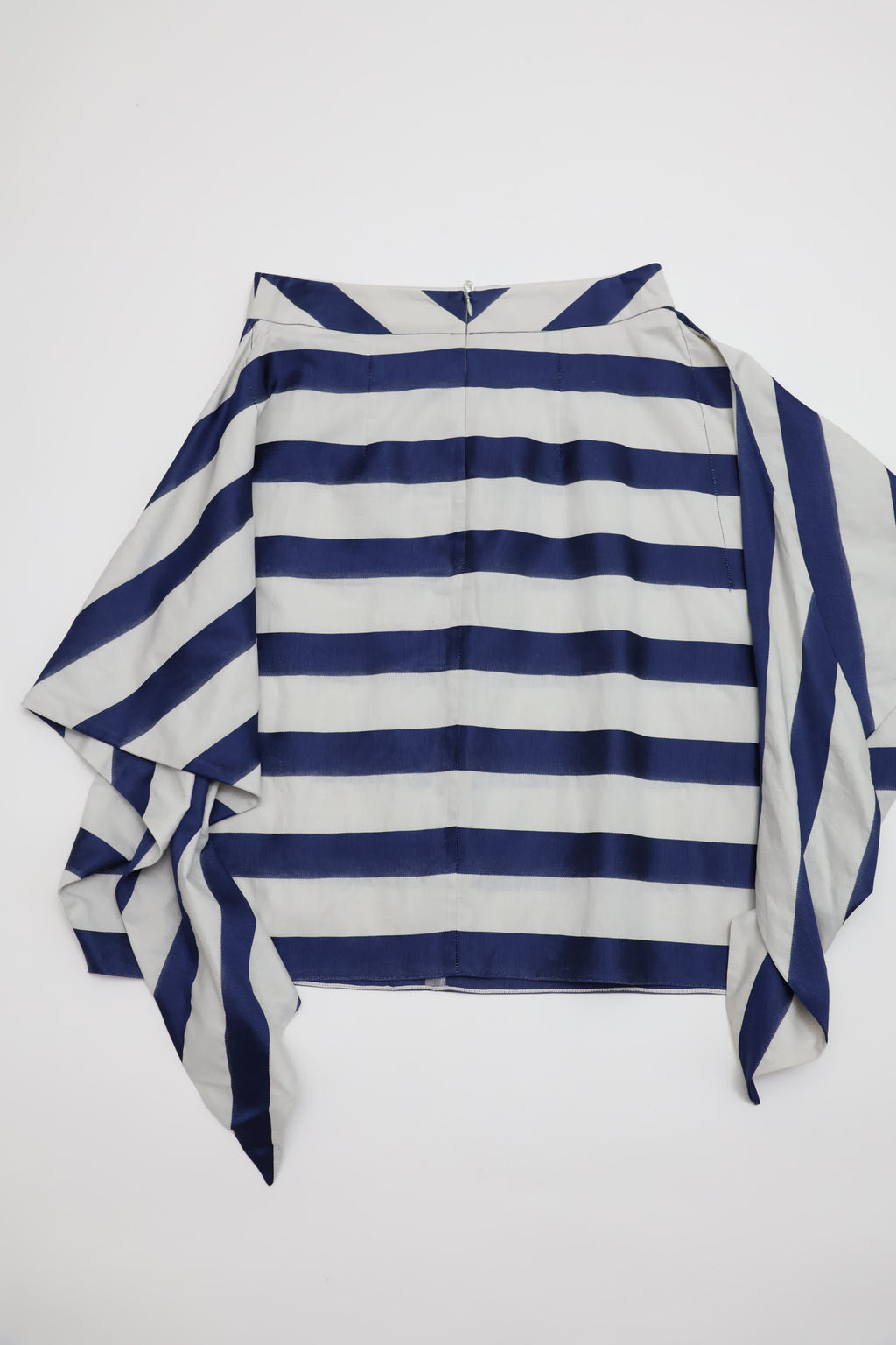 Emporio Armani Blue Striped Tie-Front Skirt