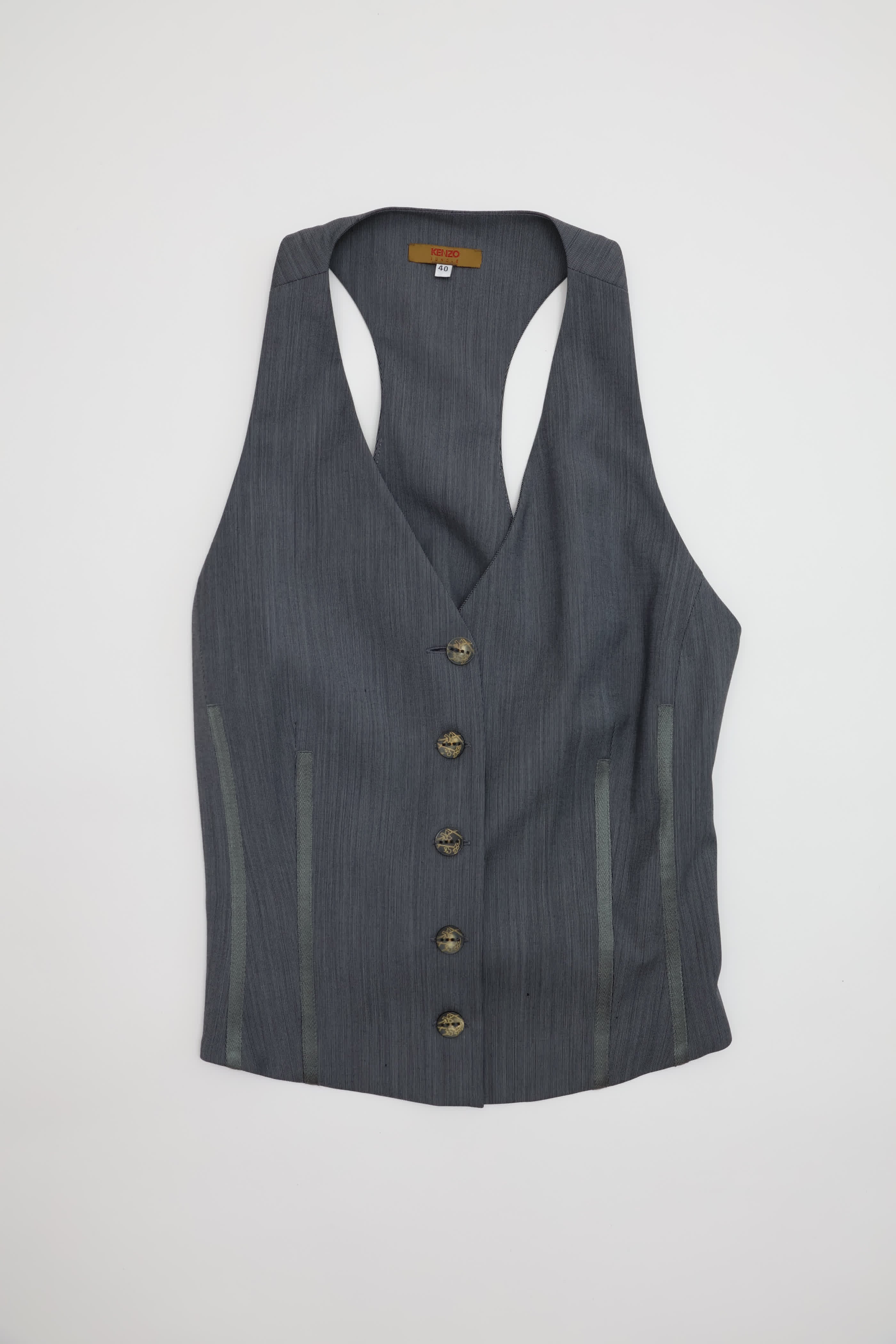 KENZO Tailored Grey Suit Vest
