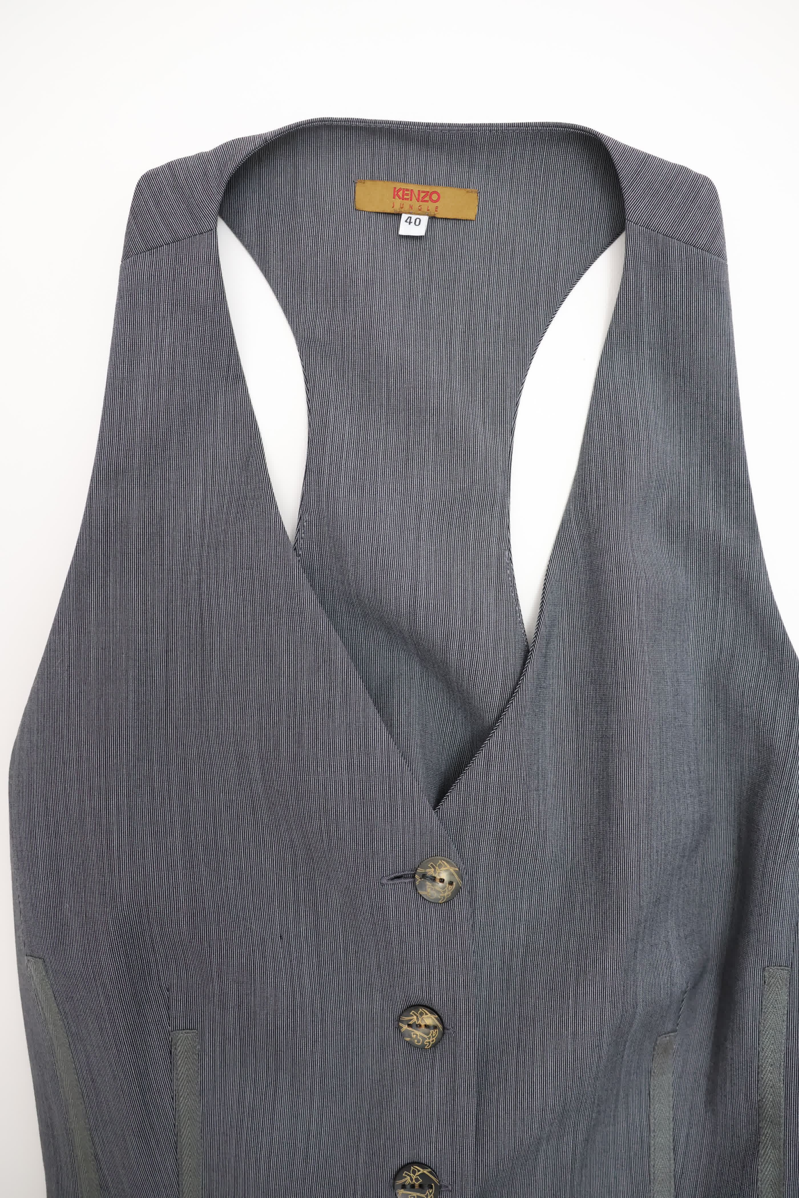 KENZO Tailored Grey Suit Vest