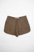See by Chloé Coffee Brown Wool Shorts