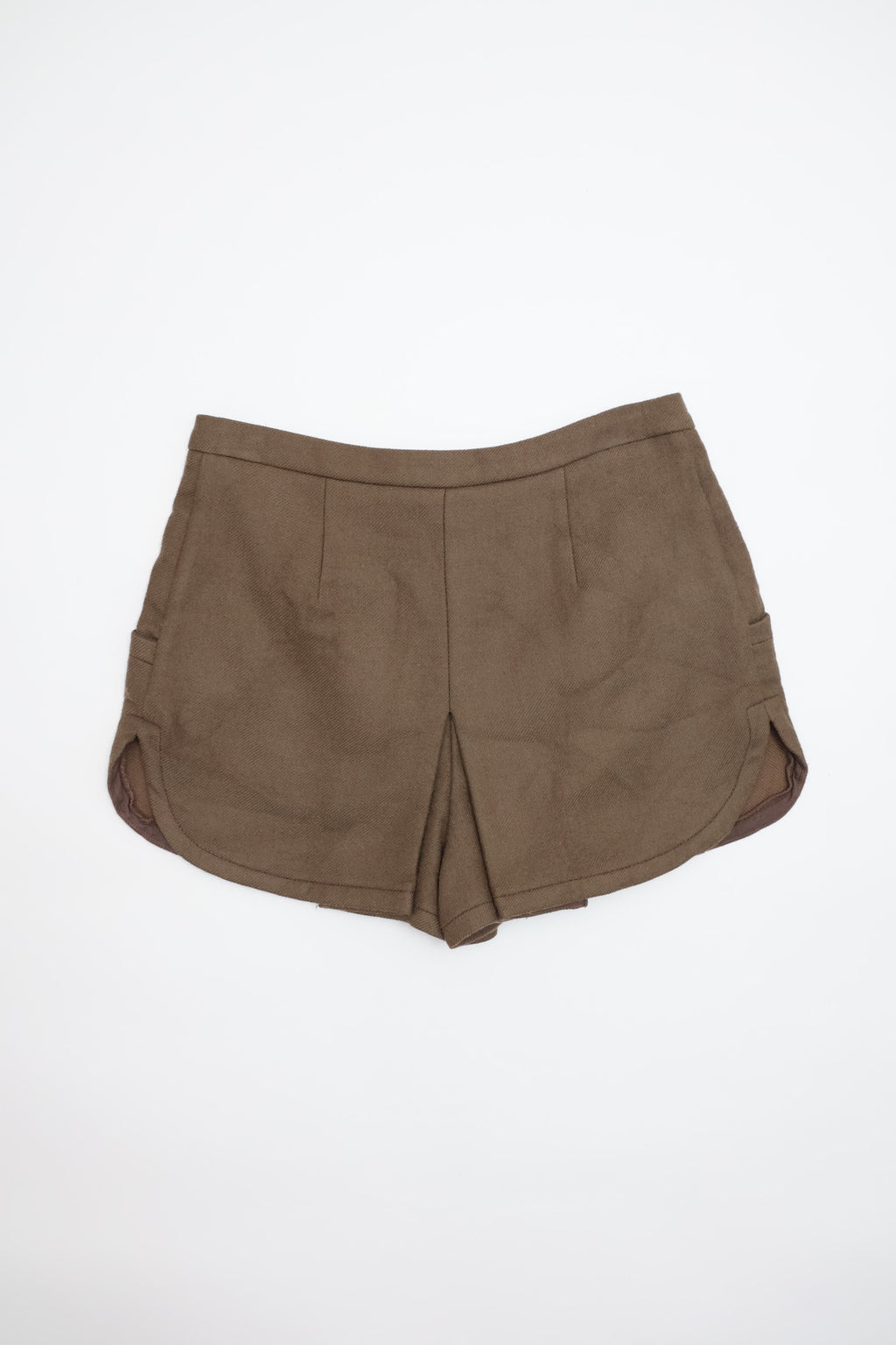 See by Chloé Coffee Brown Wool Shorts