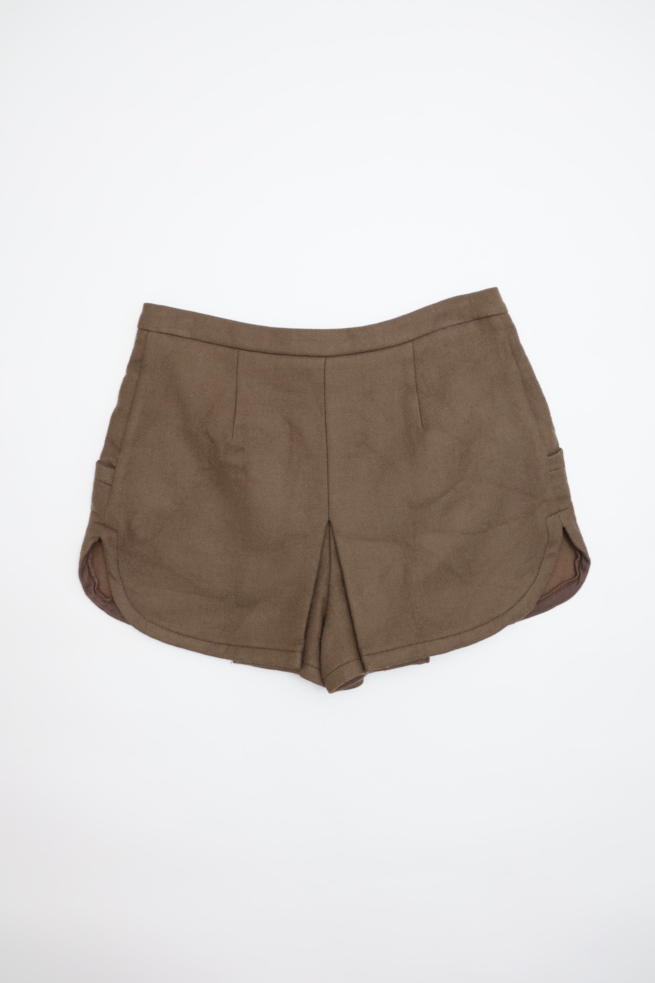 See by Chloé Coffee Brown Wool Shorts