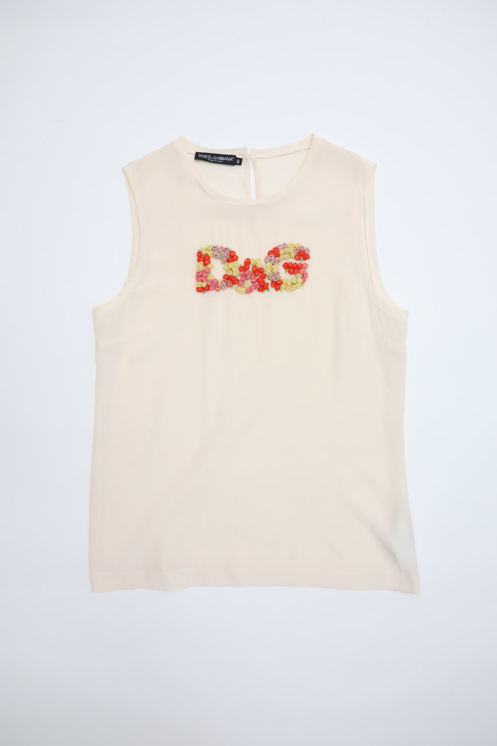 Dolce & Gabbana Nude Sheer Silk Top
