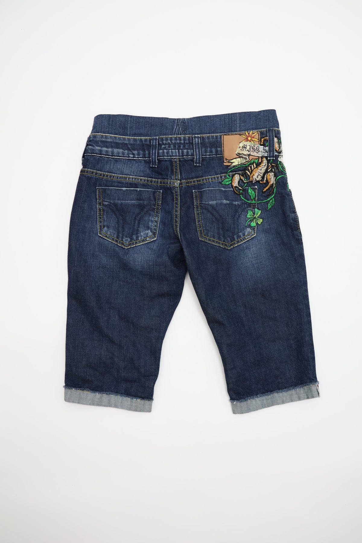 Miss Sixty Fitted Capri Denim Shorts