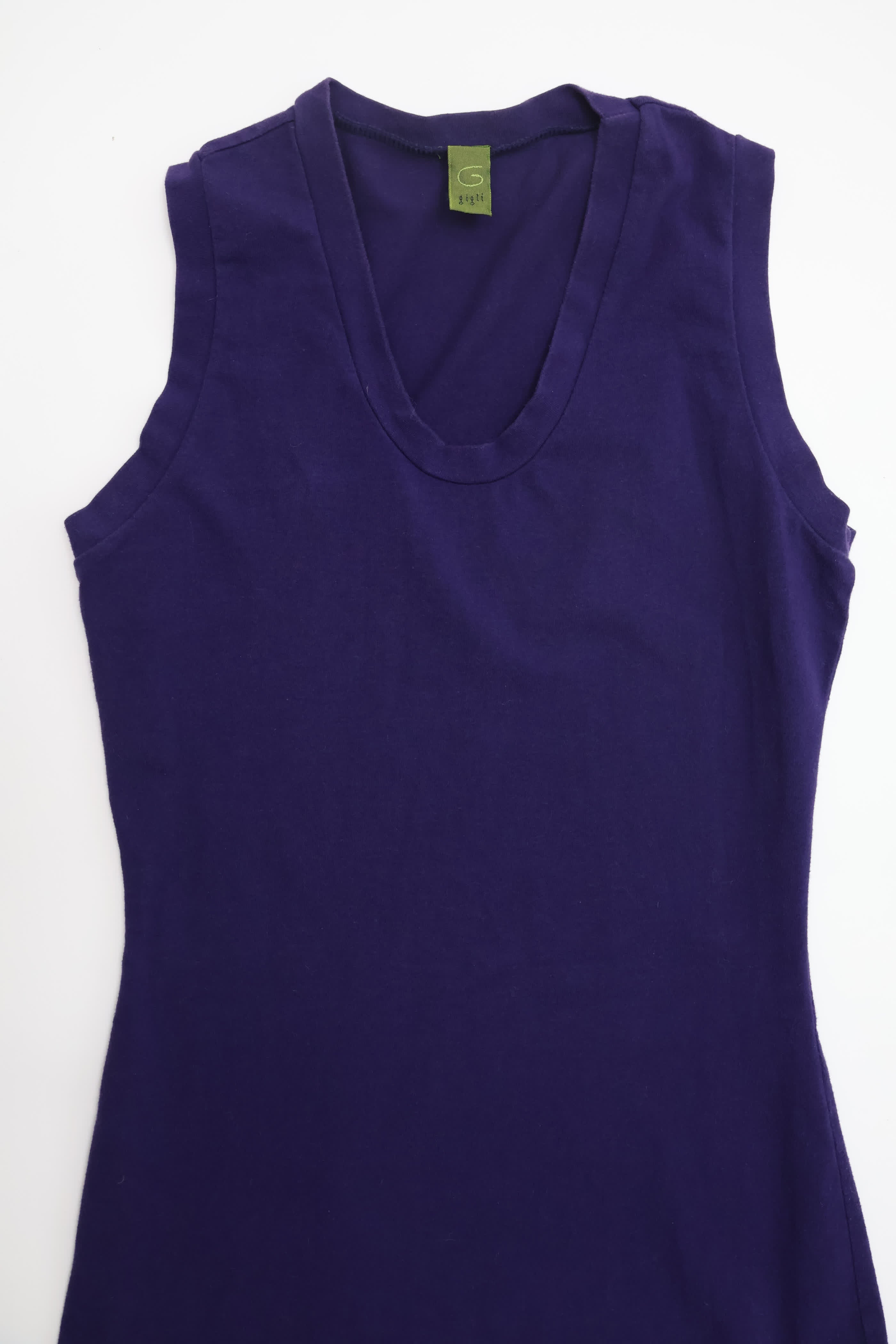Romeo Gigli Purple Stretch Bodycon Dress