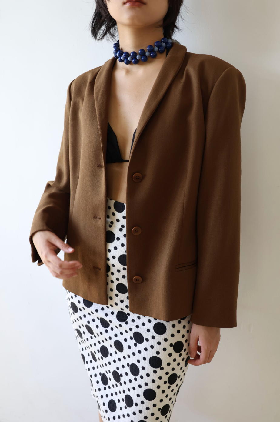 MANI Coffee Wool Blazer
