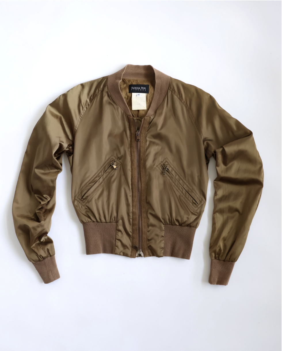 Patrizia Pepe Military Gold Cropped Jacket